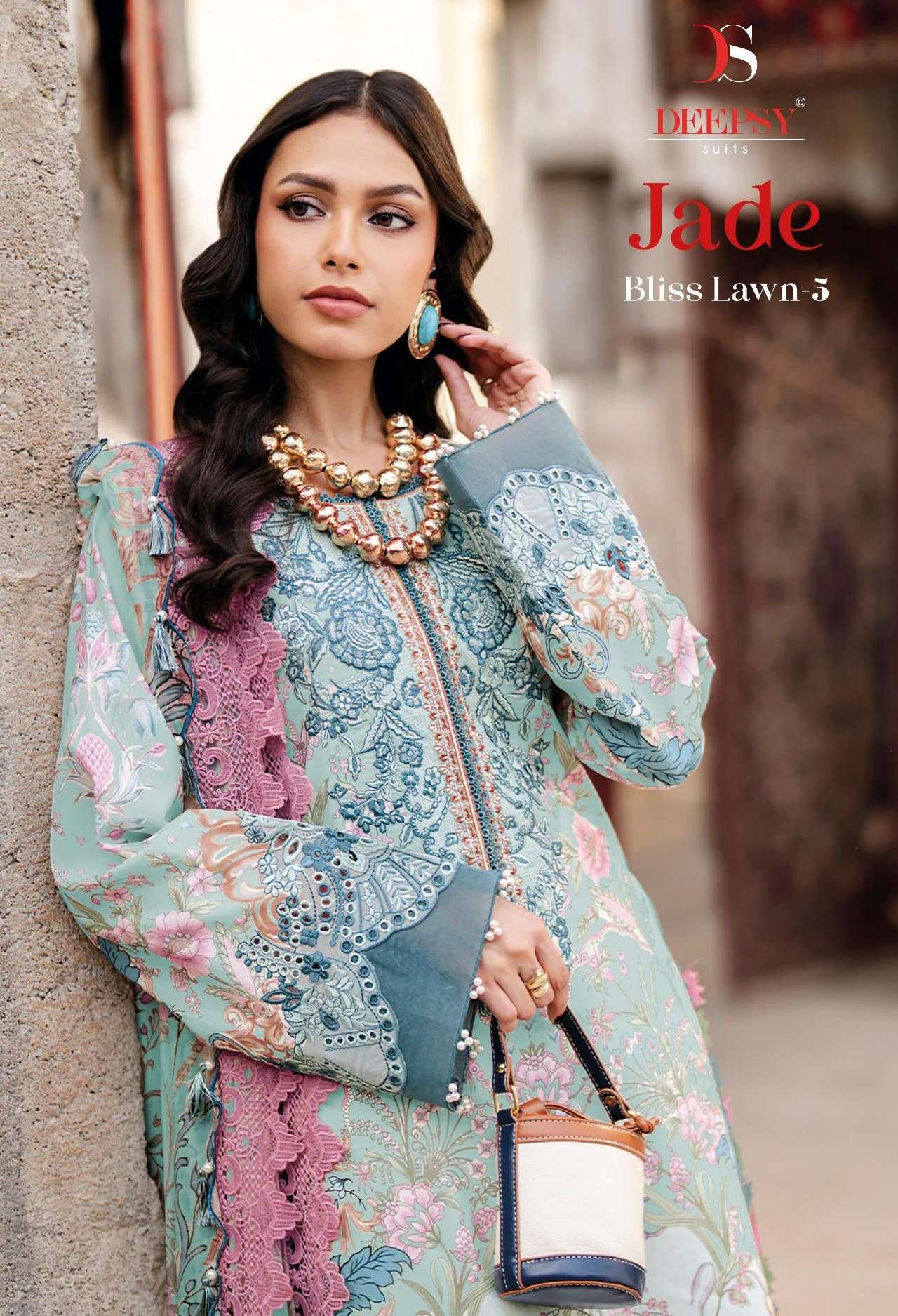 DEEPSY SUITS JADE BLISS LAWN 25 VOL 5 PURE COTTON EMBROIDERY...