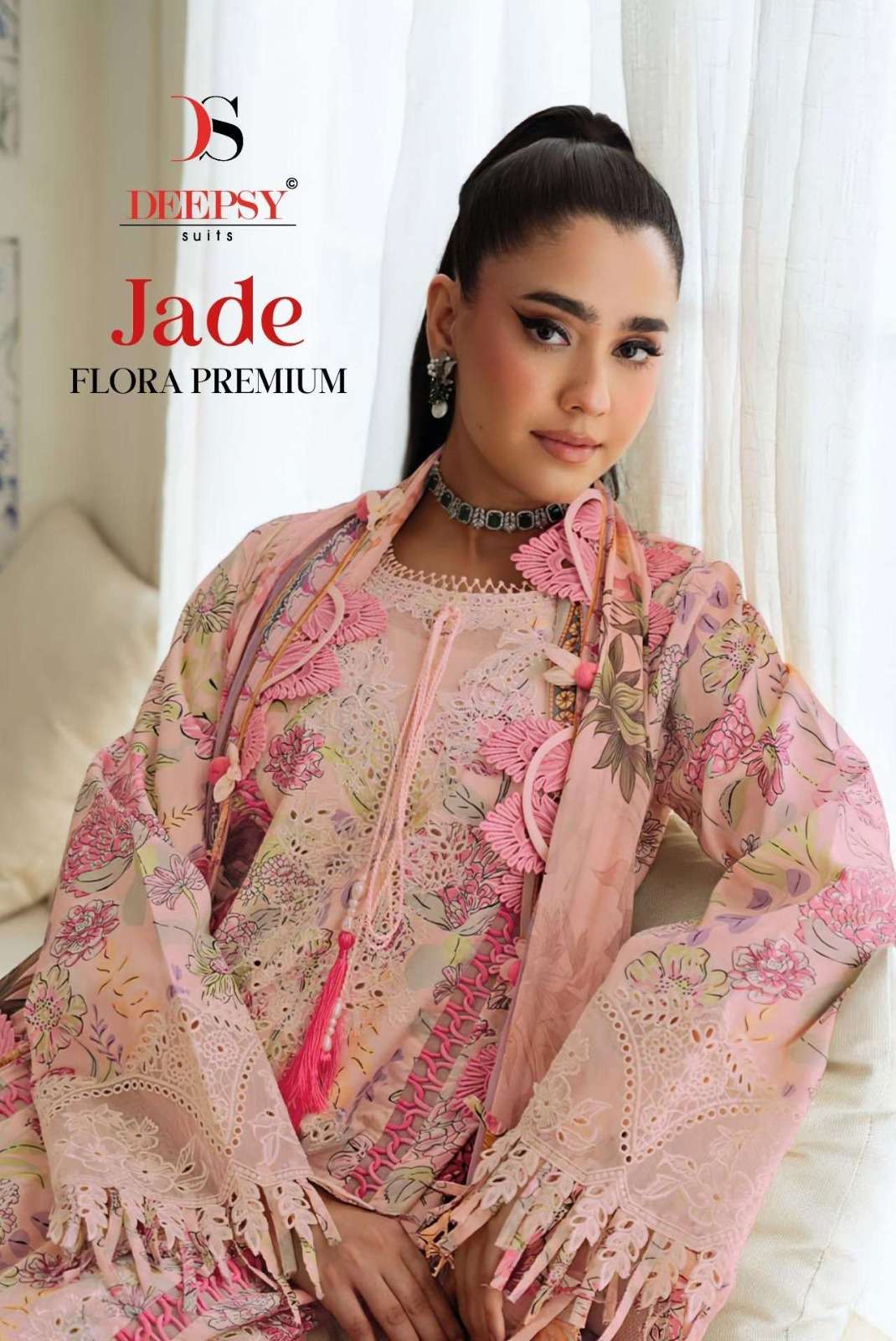 DEEPSY SUITS JADE FLORA PREMIUM COTTON PAKISTANI DRESS FUNCT...
