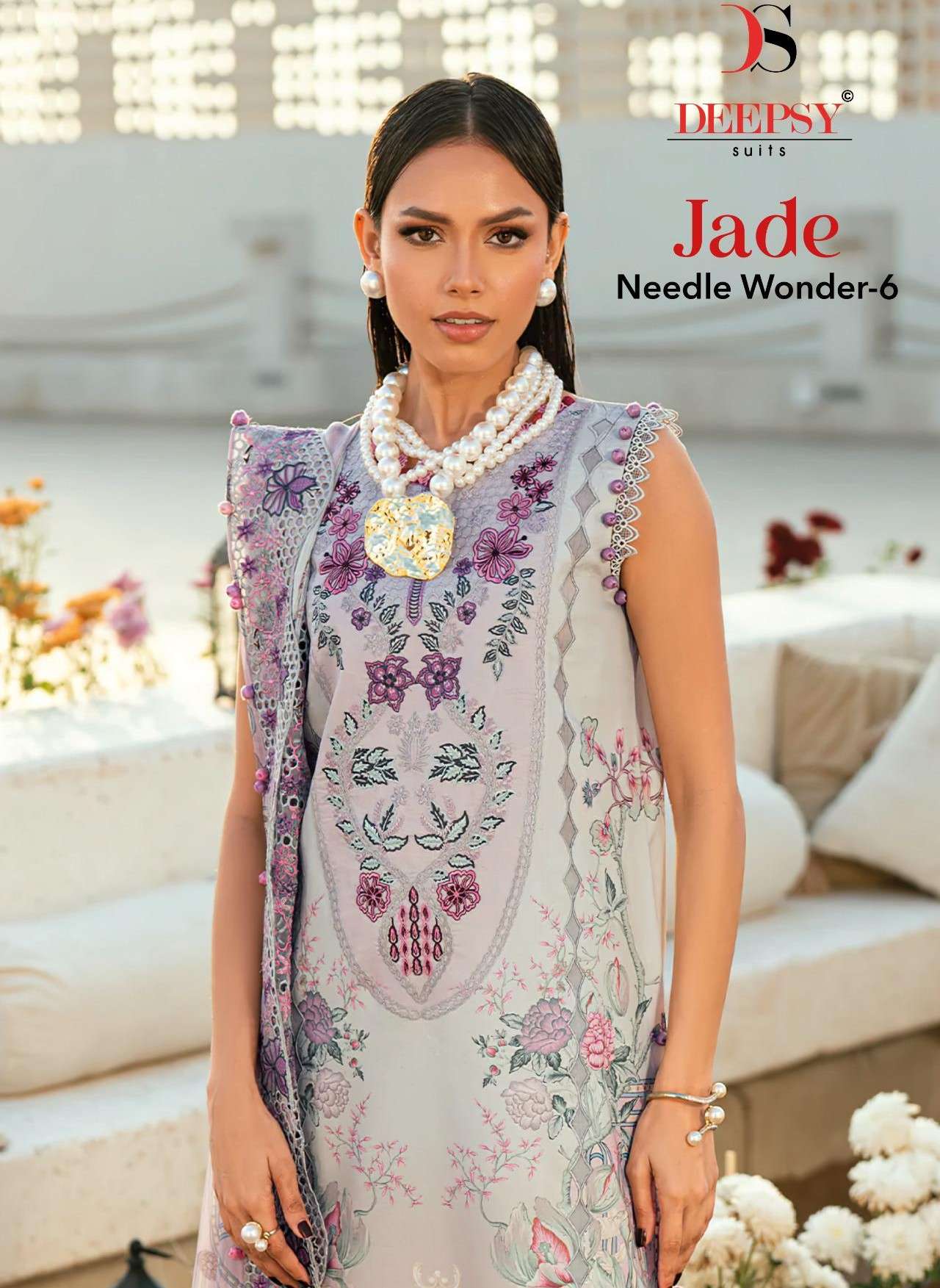 DEEPSY SUITS JADE NEEDLE WONDER VOL 6 COTTON HEAVY PATCH WOR...
