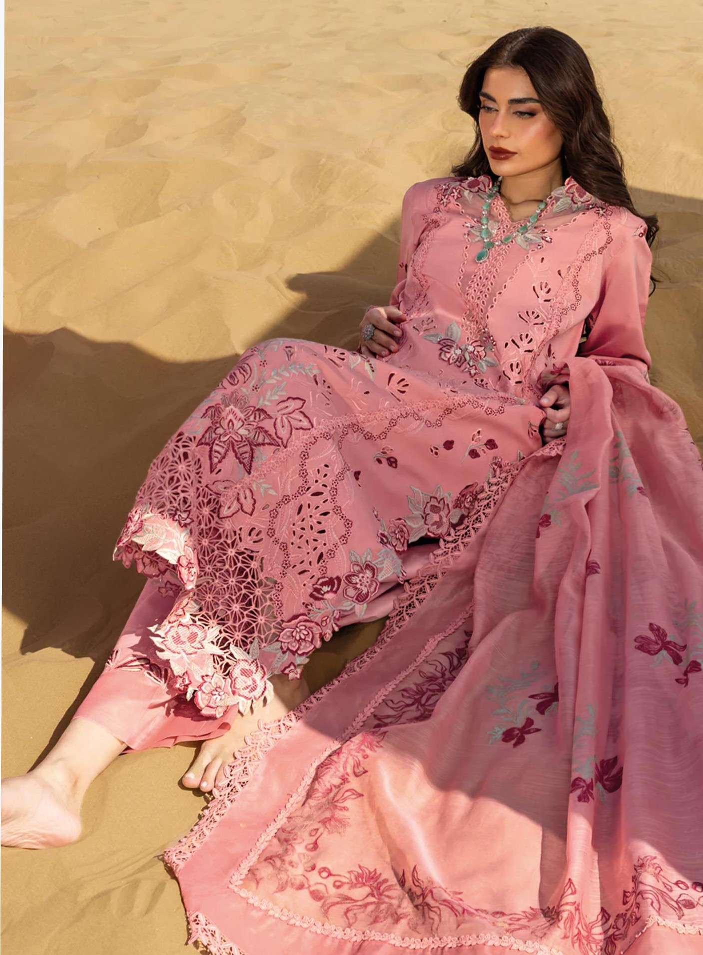DEEPSY SUITS RANGRASIYA VOL 5 COTTON WITH SELF EMBROIDERY PA...