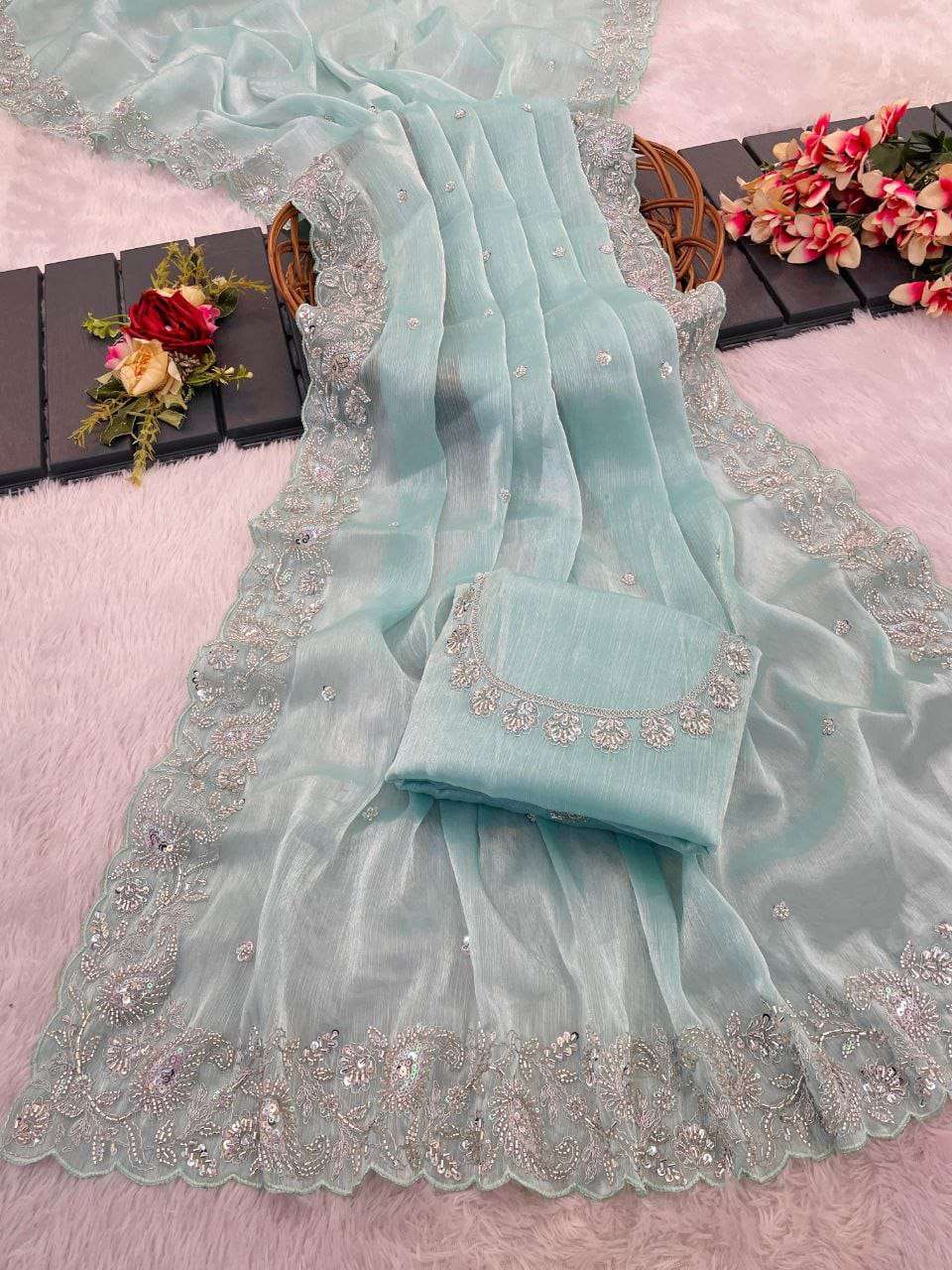  Designer and classic Barbary beautiful soft and shiny Silk ...