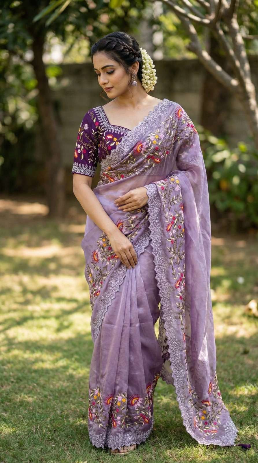 Designer Disha Georgette Fabric With Thread Embroidery Work ...