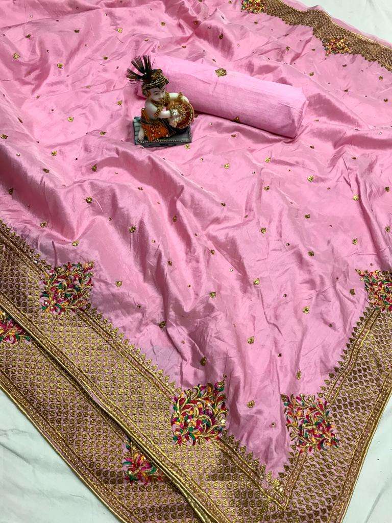 Designer mushroom Pure and soft Silk fancy fabric loaded wit...
