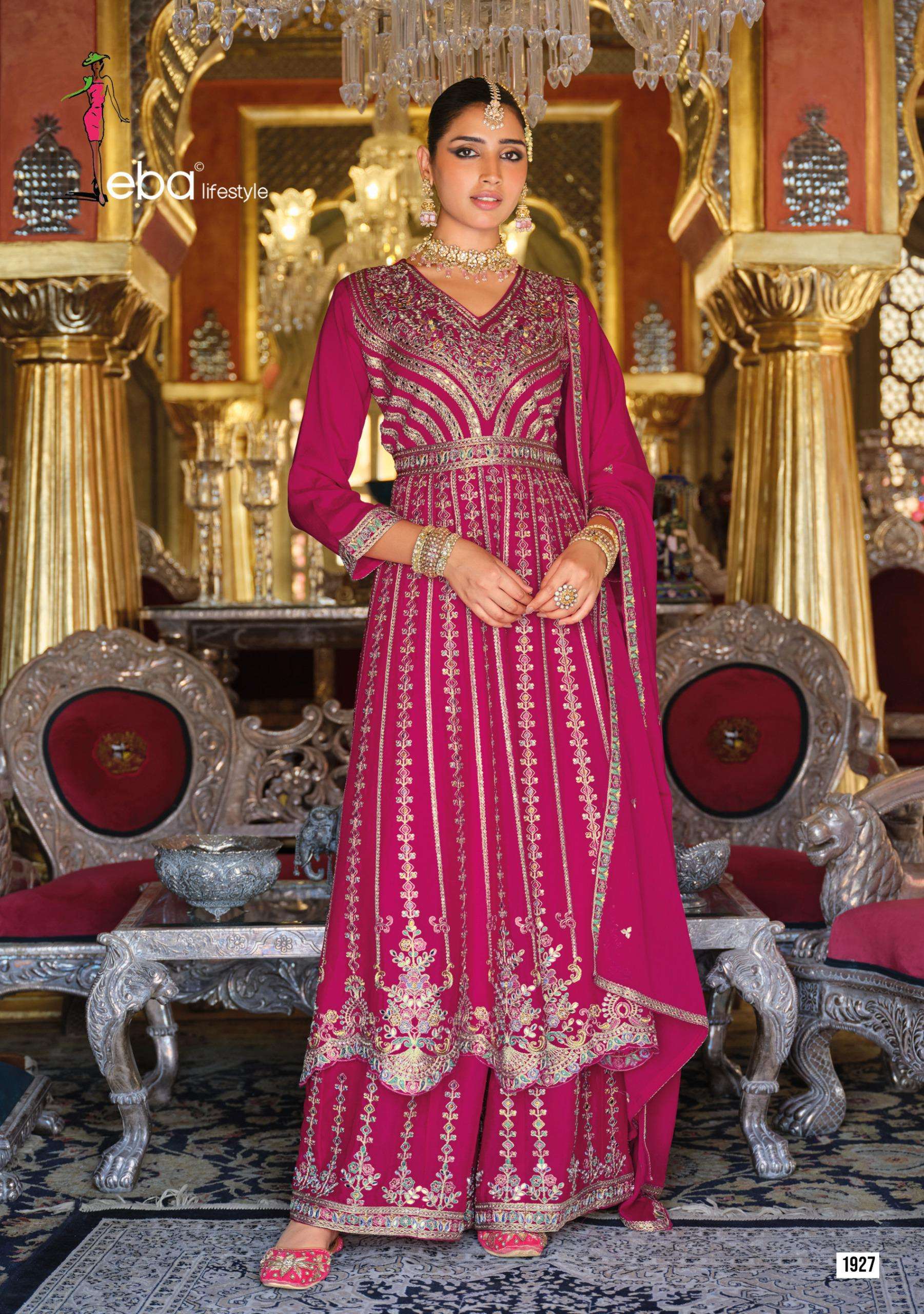 EBA LIFESTYLE BARBIE VOL 5 NX CHINON WITH EMBROIDERY KURTI S...