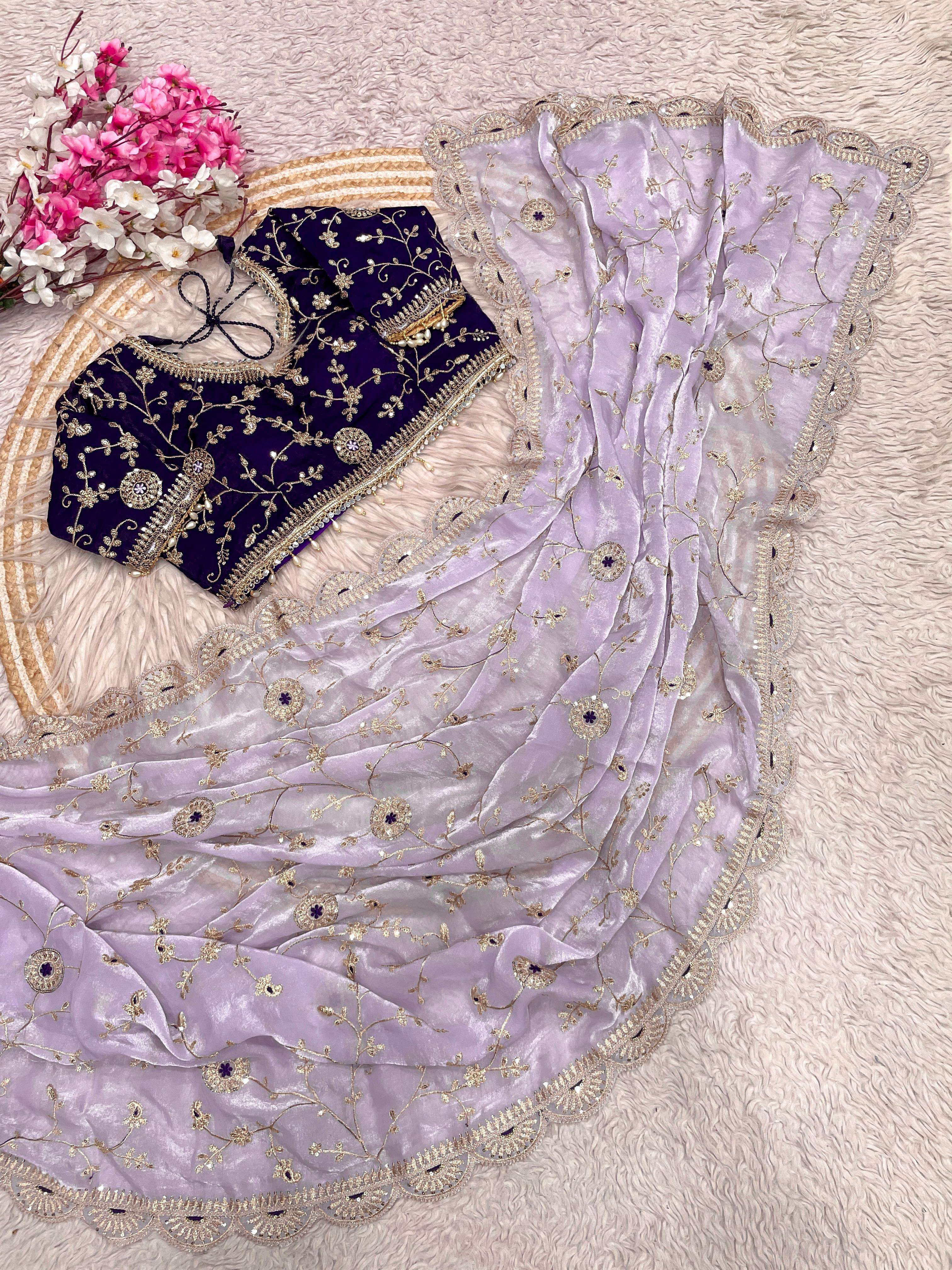 fancy and shiny satin and there is no tomorrow saree wholesa...