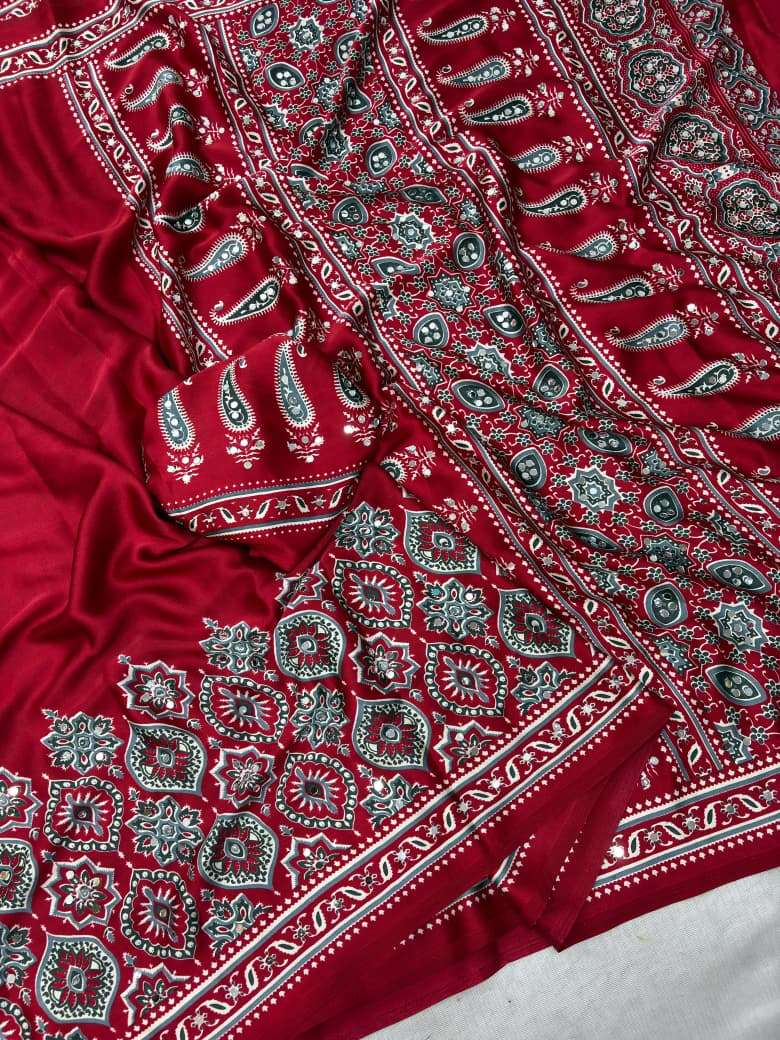  fancy and sophisticated satin beautiful fabric regular wear...