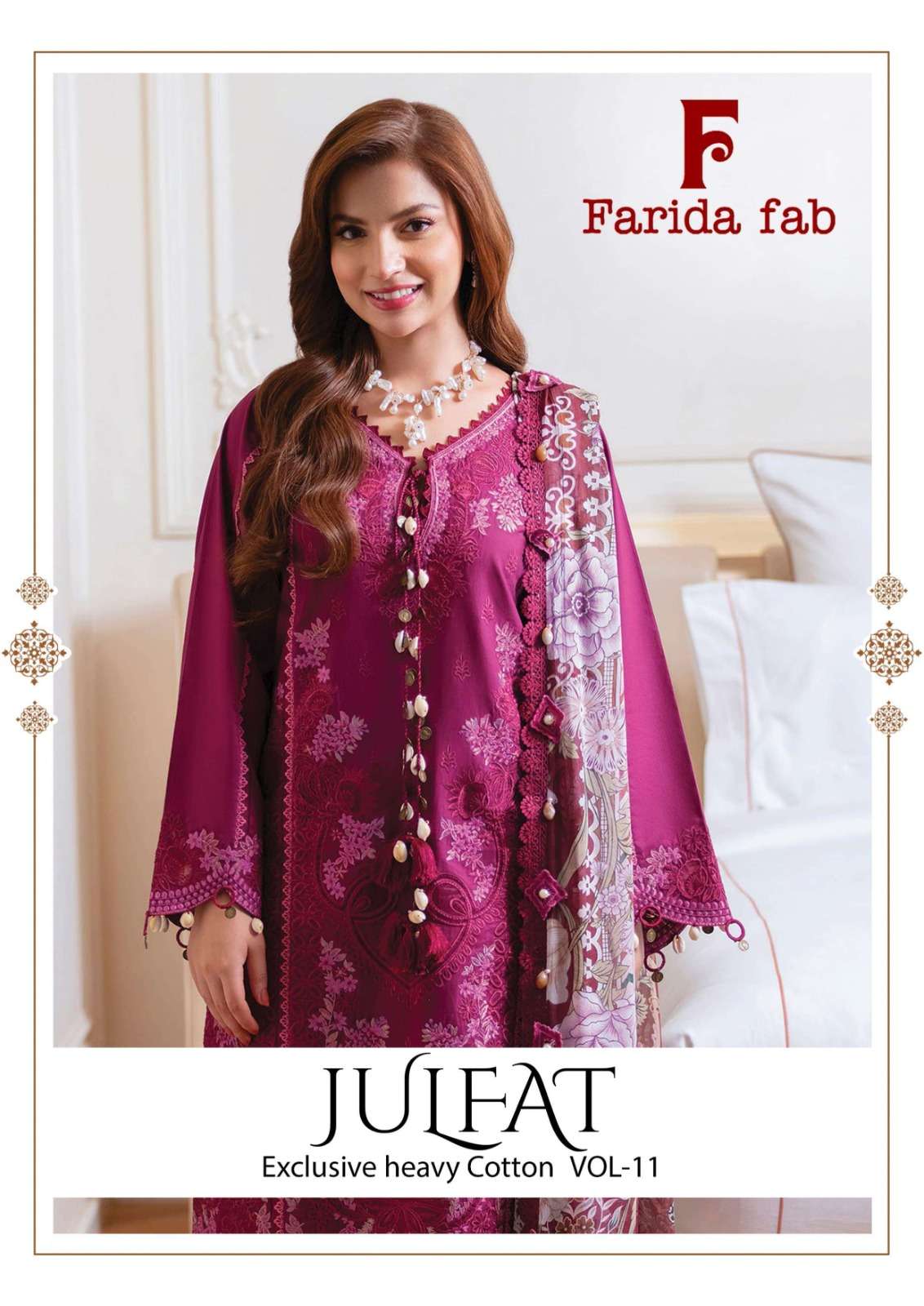 FARIDA FAB JULFAT VOL 11 KARACHI READYMADE COTTON SUIT PAKIS...