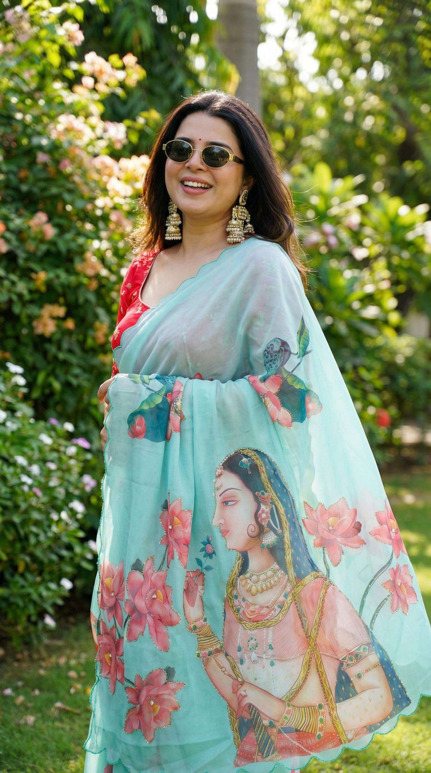   Feel Like Luxury Pure and Soft Georgette fabric comfortab...