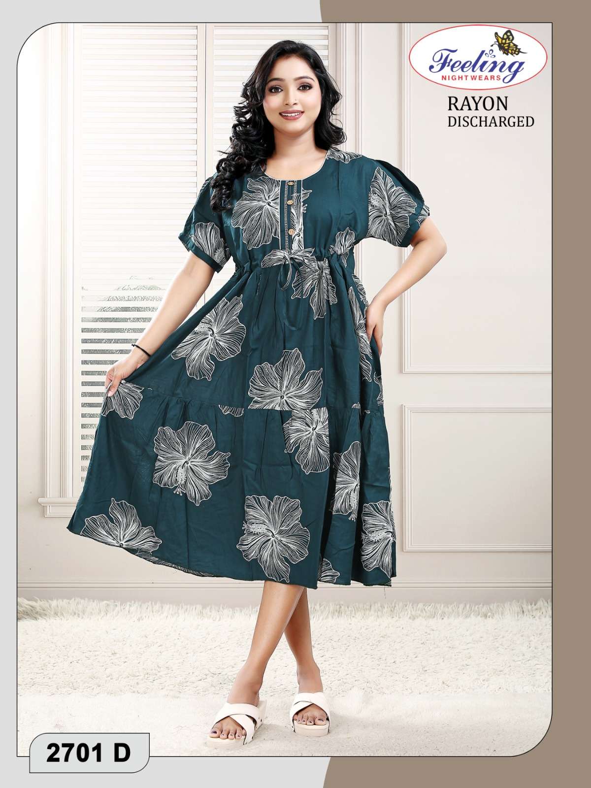 FEELING LIGHT WEARS 2701 REGULAR HOME WEAR FROCK STYLE WOMEN...