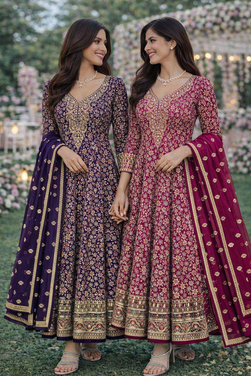 FIZA 764 & 765 FULL HEAVY LOOK REAL GEROGETTEZARKAN GOWN WIT...