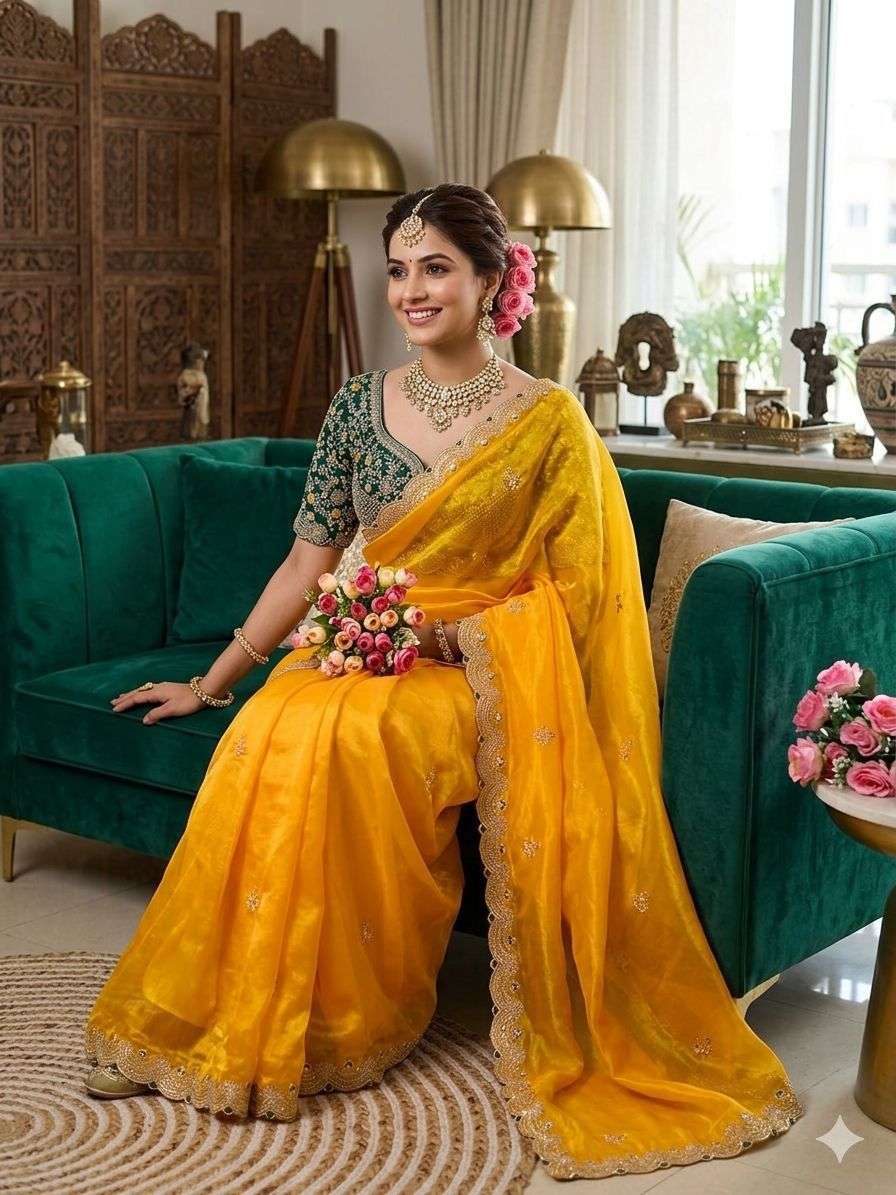 Fresh Arrival Premium Space Silk fancy fabric Sabyasachi Ins...