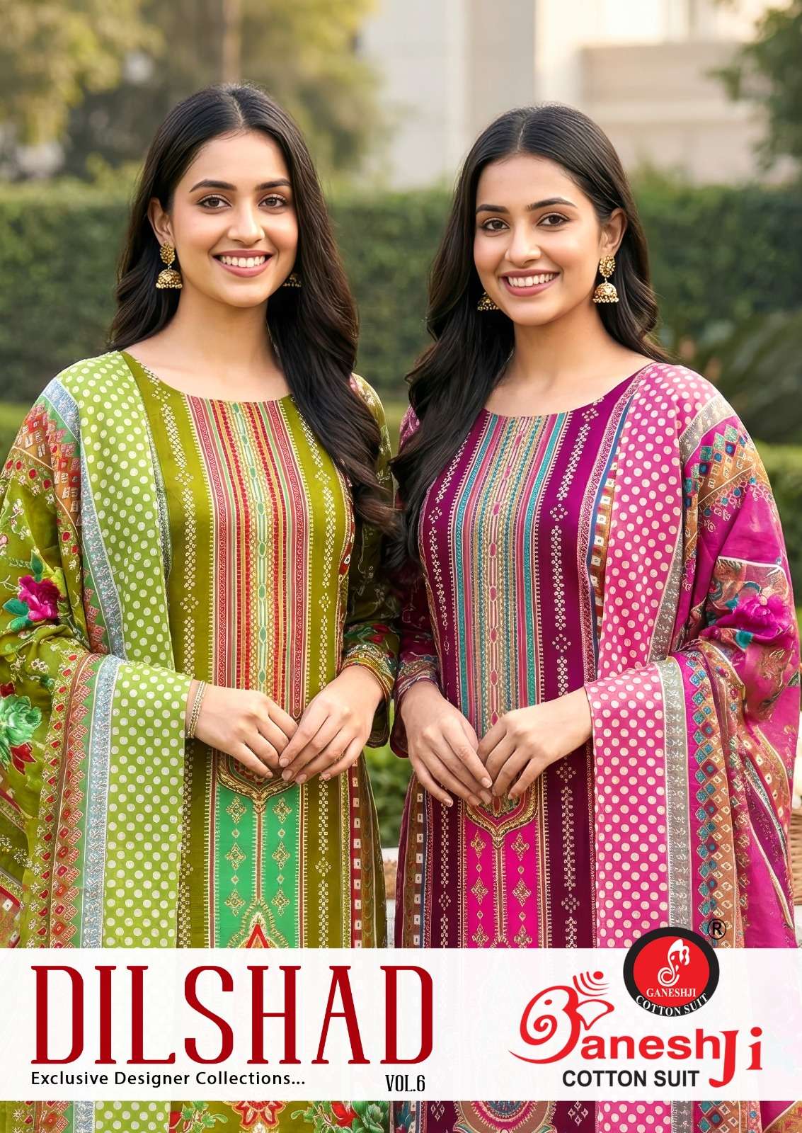 GANESHJI DILSHAD VOL 6 SOFT COTTON PAKISTANI PRINT SUIT LADI...