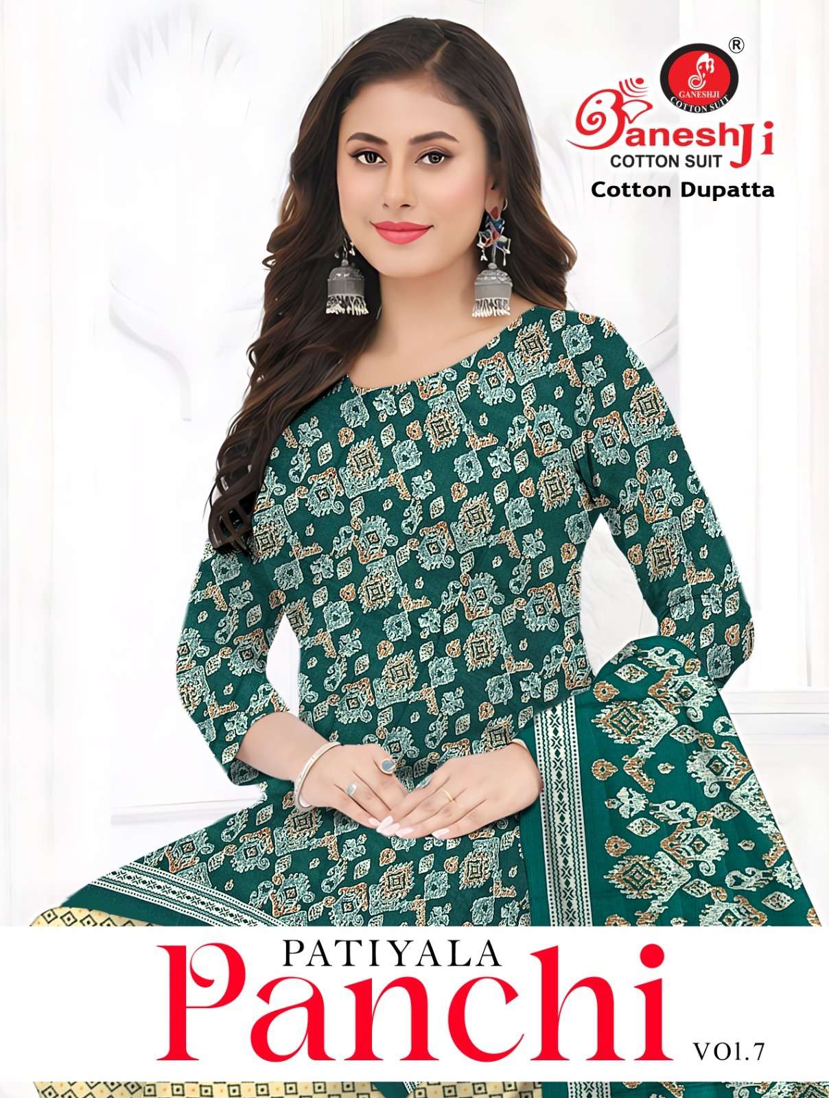 GANESHJI PANCHI VOL 7 REGULAR SIMPLE COTTON PRINTED SUIT STO...