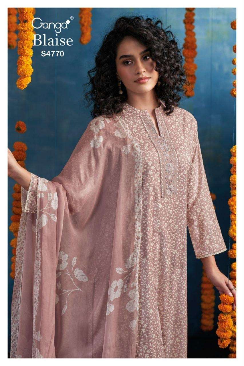 GANGA BLAISE 4770 SUMMER WEDDING CLOTH COTTON PRINTED WITH E...
