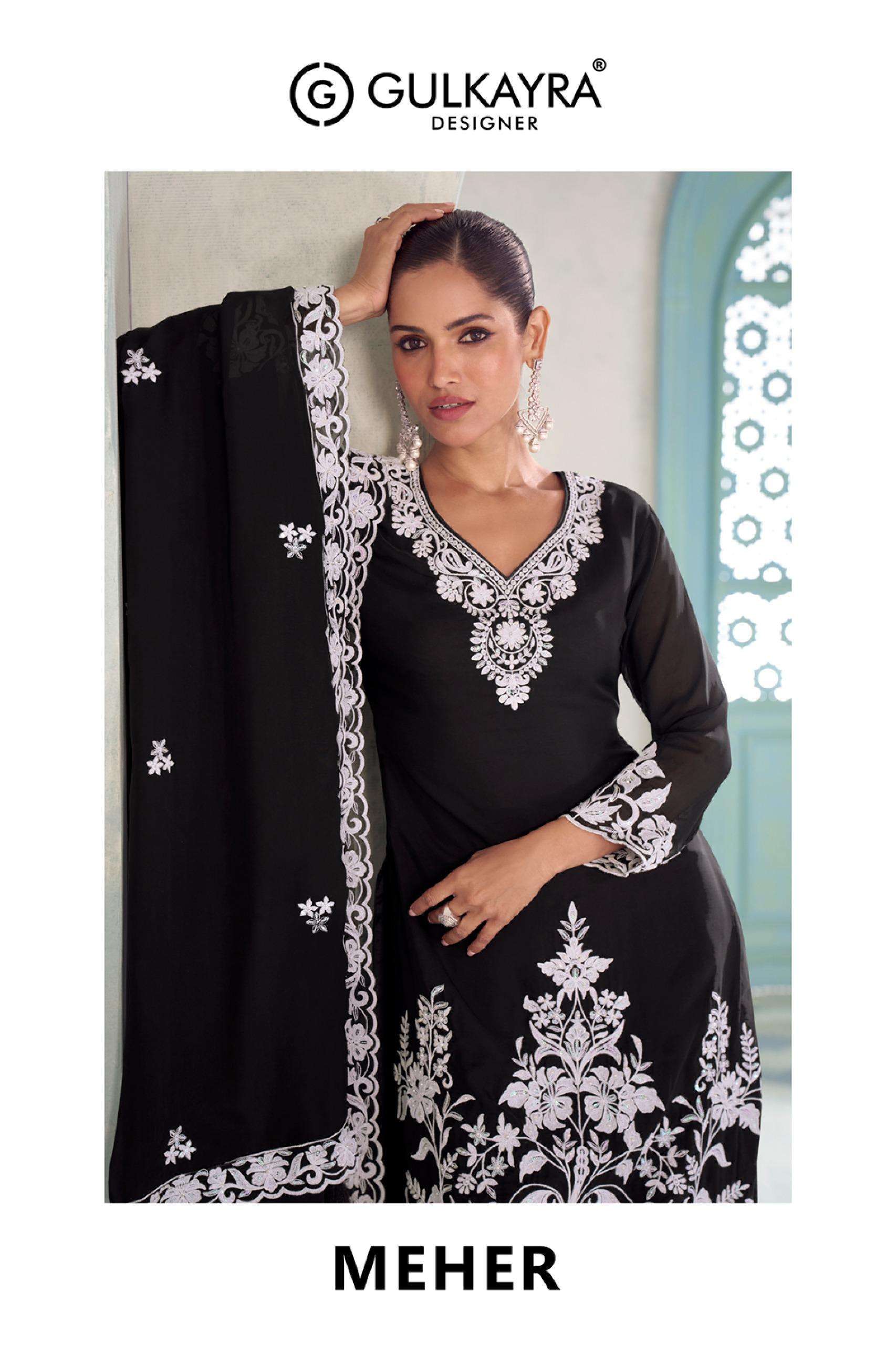 GULKAYRA DESIGNER MEHER BOUTIQUE REAL CHINON DESIGNER PALAZZ...