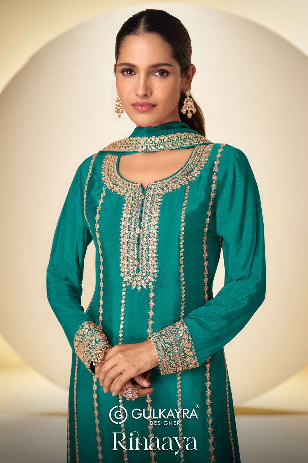 GULKAYRA DESIGNER RINAAYA LUXURY PARTY HEAVY WORK SHARARA SU...
