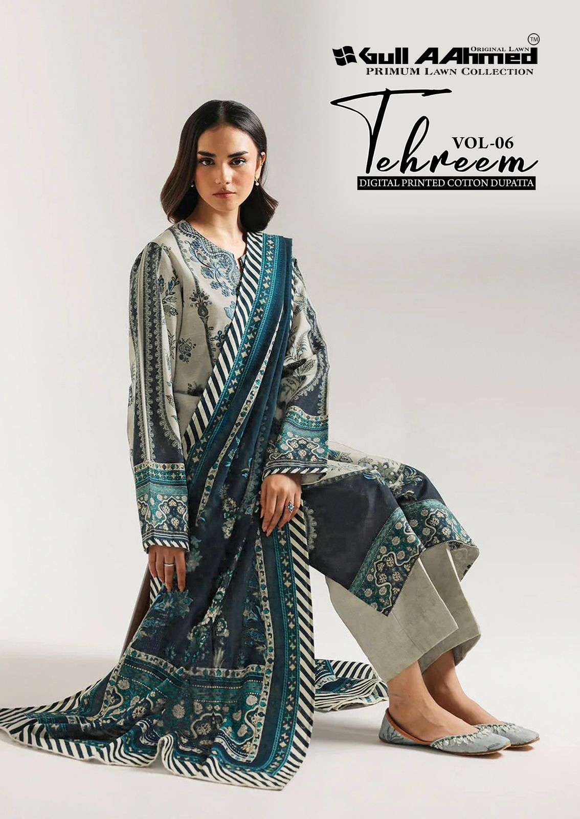 GULL AAHMED TEHREEM VOL 6 CAMBRIDGE COLLECTION PAKISTANI SUI...