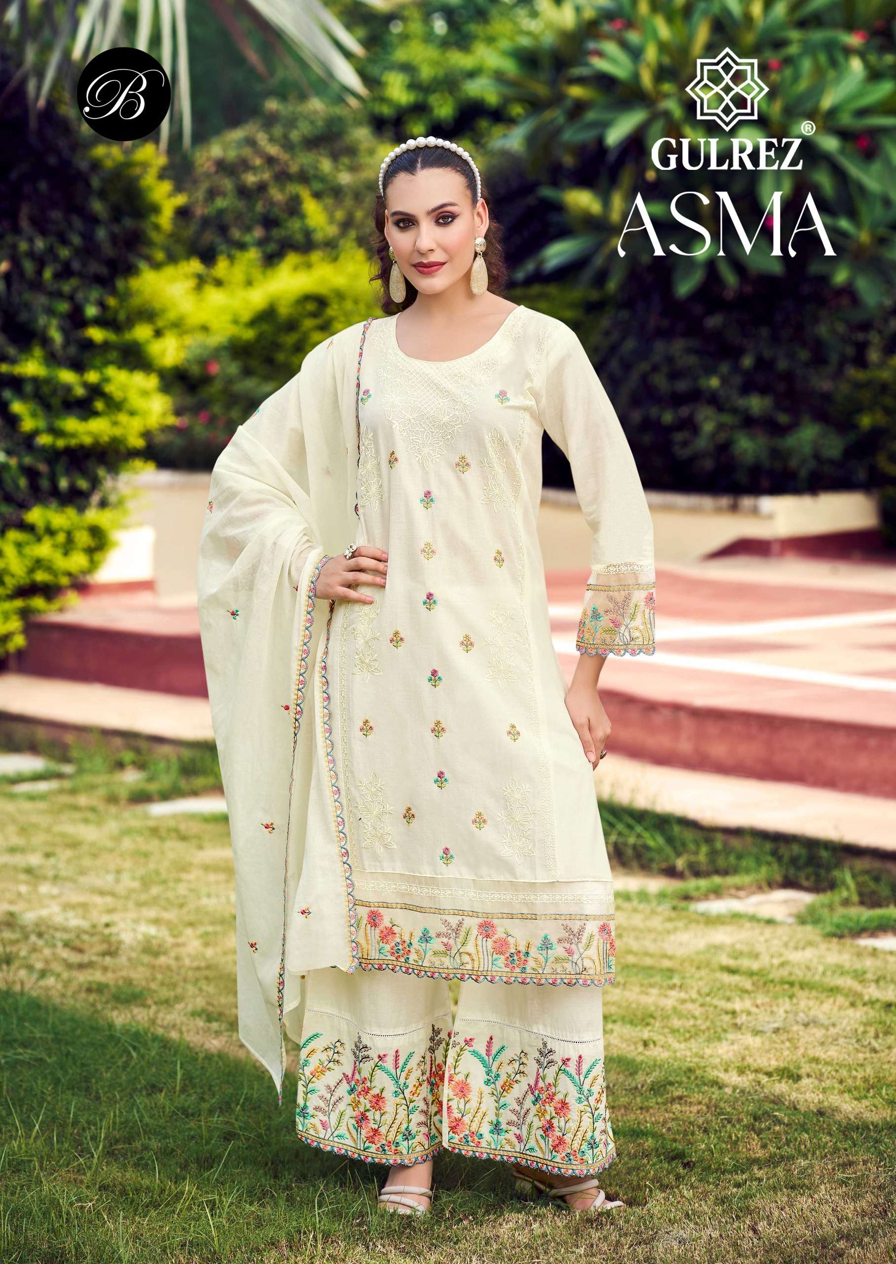 GULREZ ASMA COTTON WITH EXCLUSIVE HEAVY EMBROIDERY SUIT CATA...