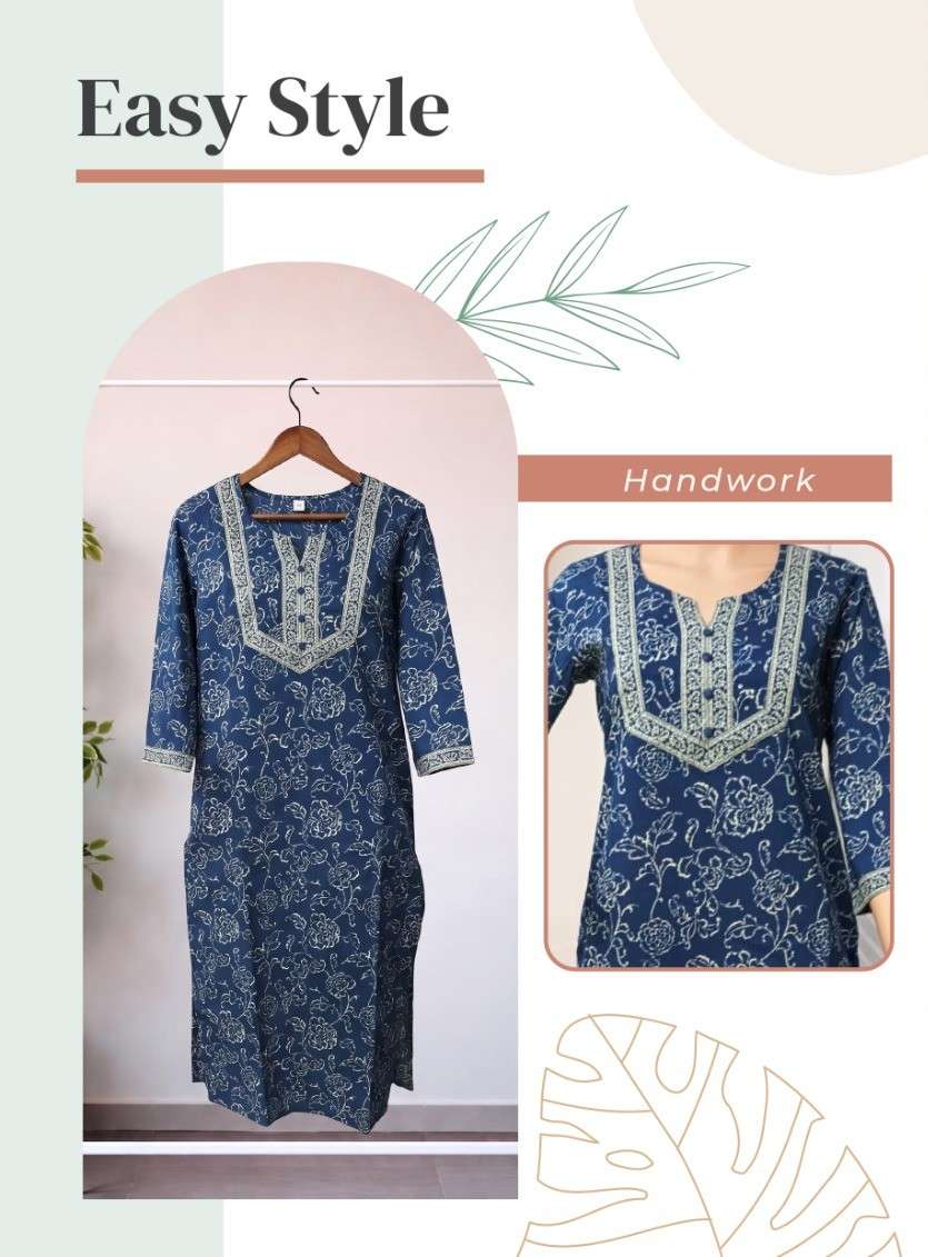 HIMANI REGULAR FIT PURE COTTON KURTI FOR OFFICE PERFECT RESE...