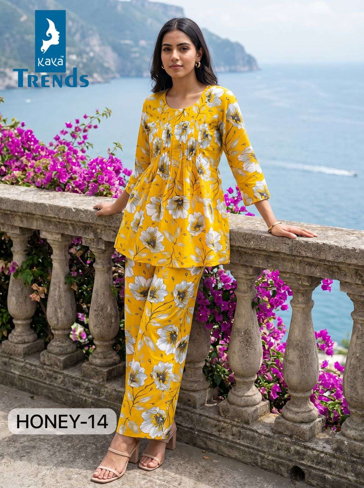 HONEY 11 TO 16 SUMMER SPECIAL RAYON PRINT PLATING CORD SET P...