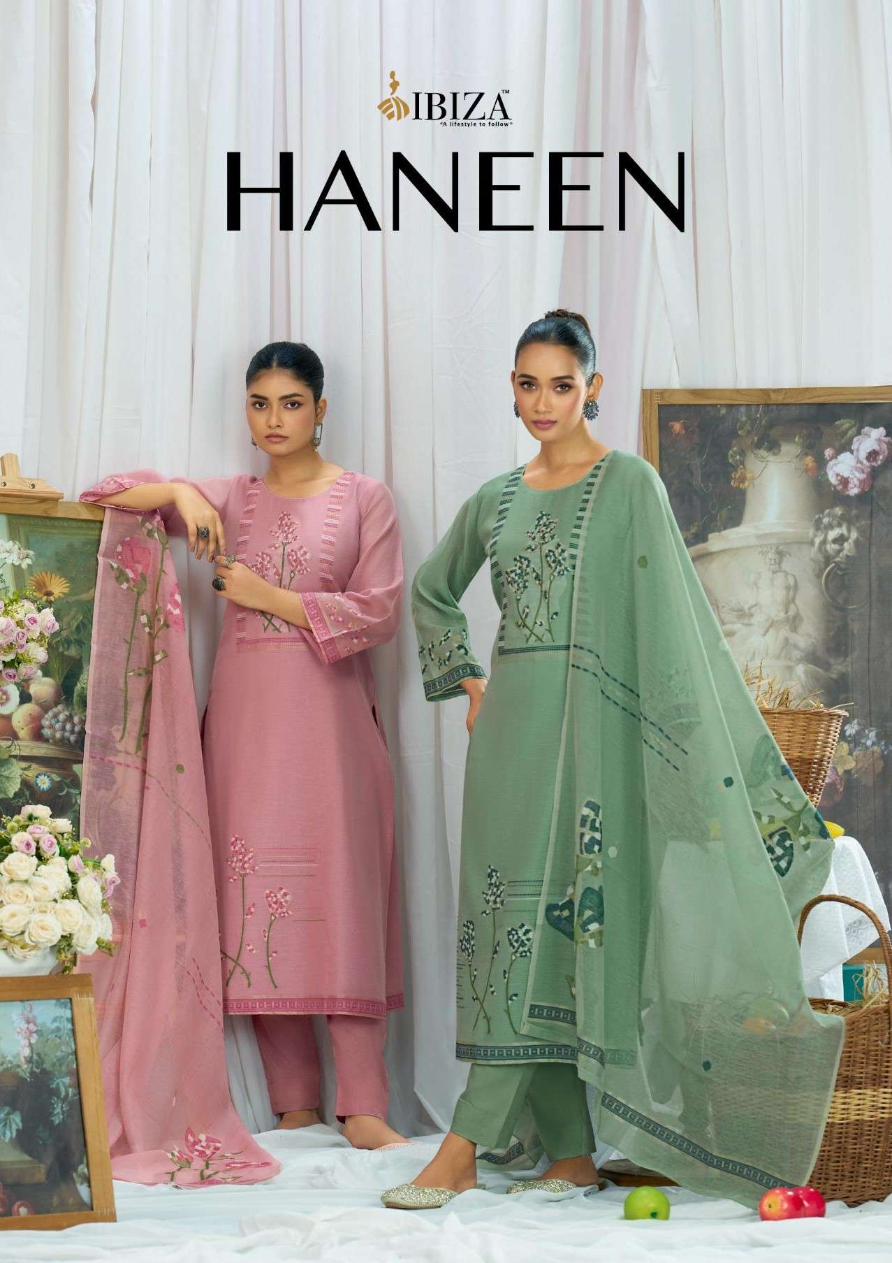 IBIZA HANEEN ORGENIC LILEN COTTON JACQUARD LADIES DRESS SPEC...