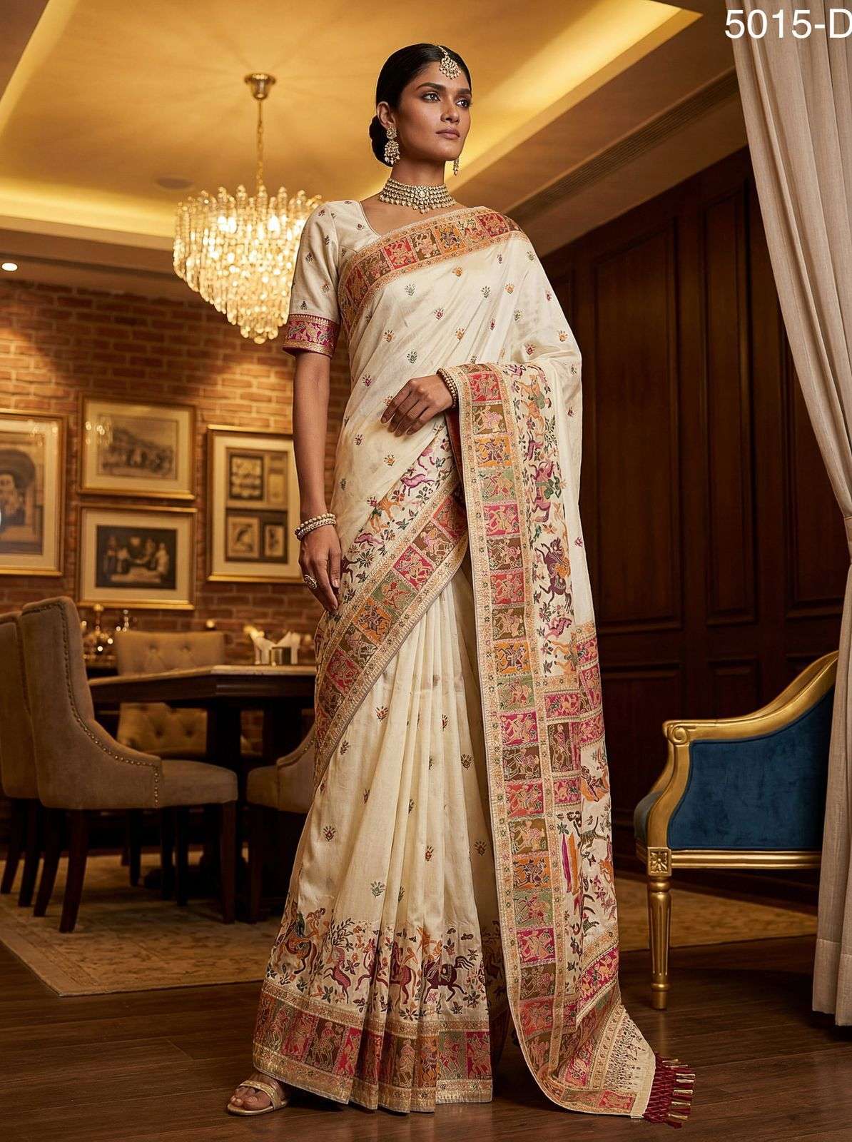 Inspired by Mughal artistry made from High Grade Pashmina su...