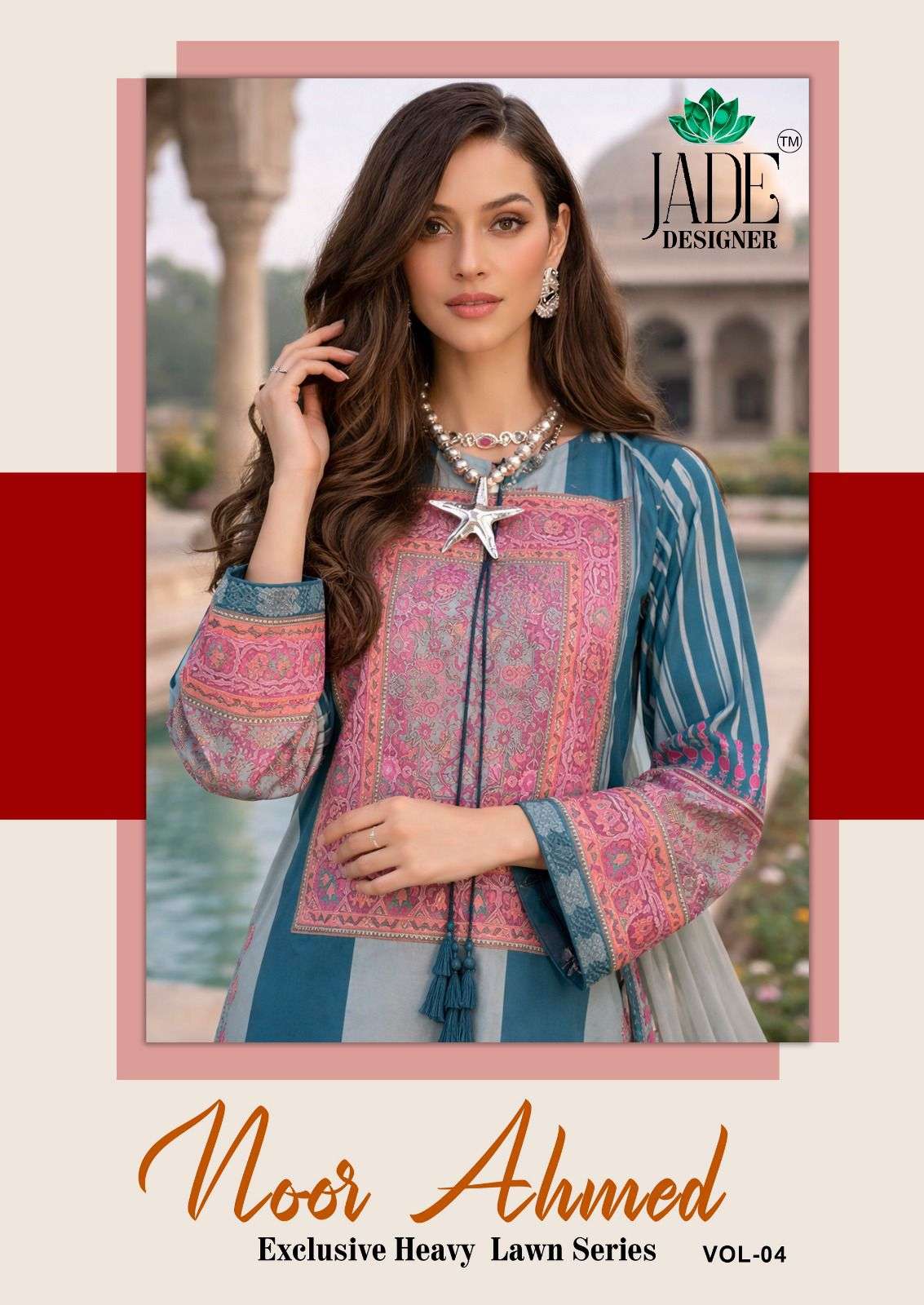 JADE NOOR AHMED VOL 4 PURE HEAVY LAWN COTTON KARACHI DESIGN ...