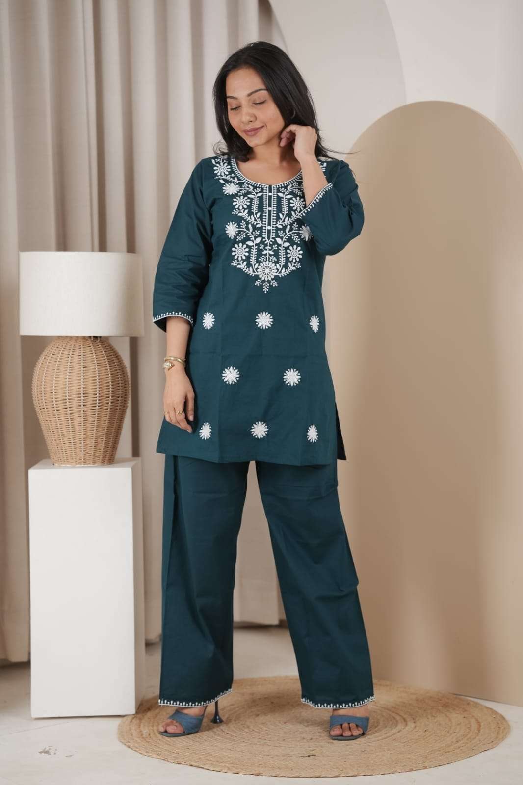 K 837 COTTON DHABU CORD SET TO CASUAL LOOK OFFICE AND MORE D...