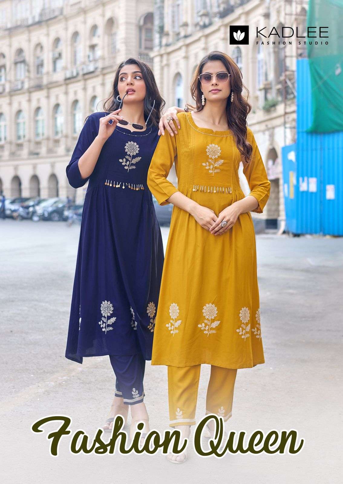 KADLEE FASHION QUEEN HEAVY RAYON THREAD WORK KURTI PANT AT P...