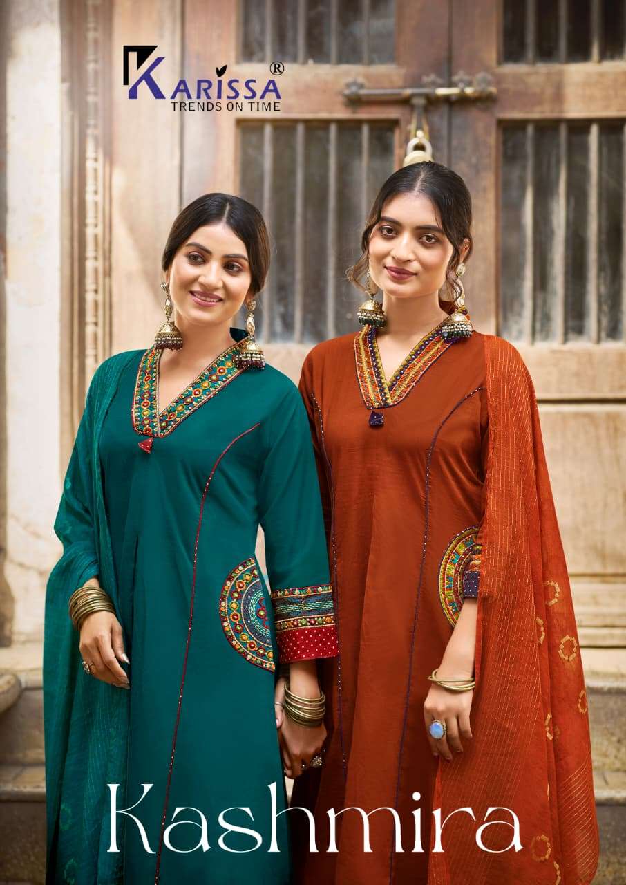 KARISSA KASHMIRA PREMIUM BOMBAY COTTON A LINE TOP PANT  DUPA...