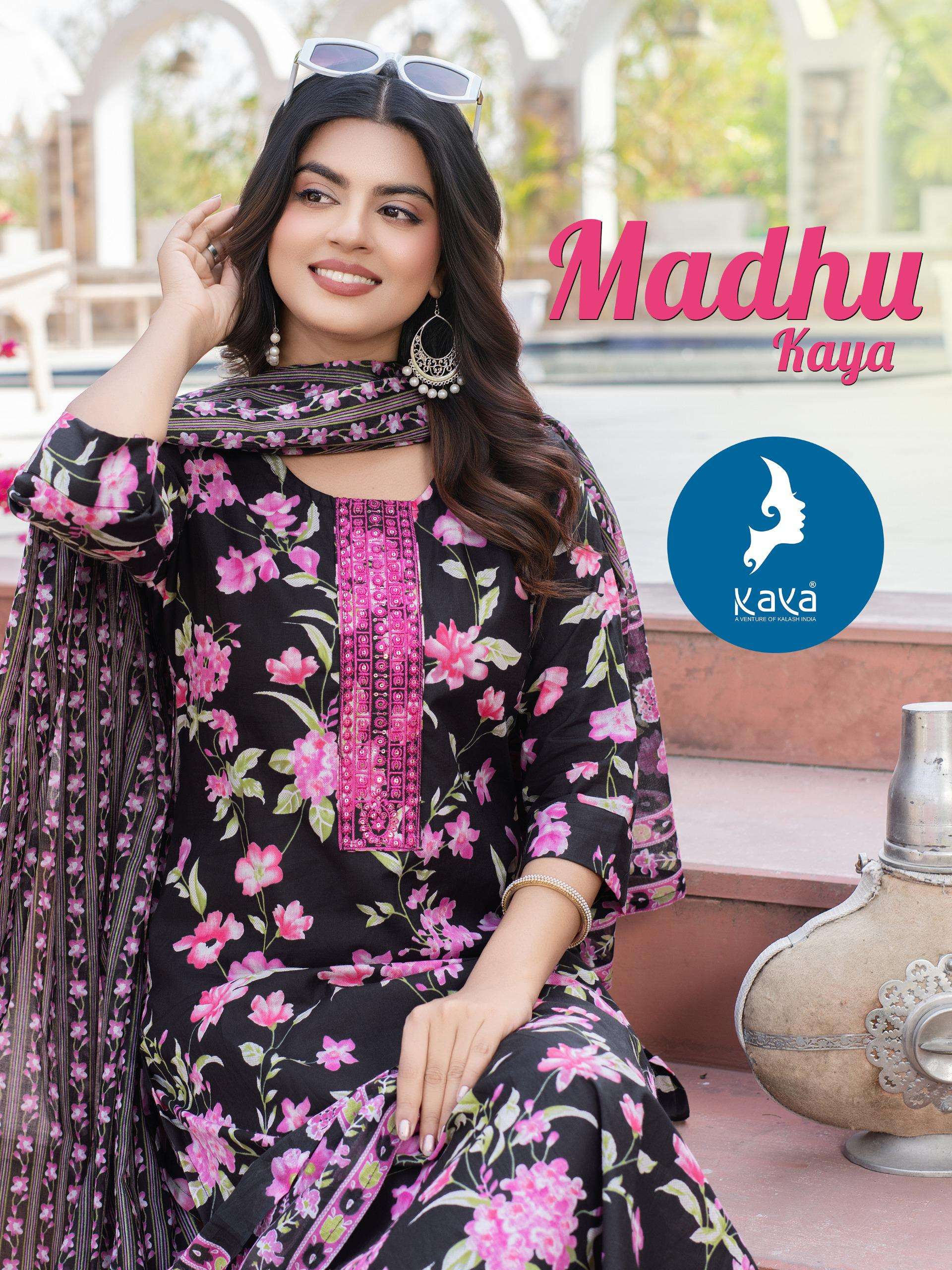 KAYA KURTI MADHU 3 PIECE STREIGHT CUT CONCEPT COTTON PRINT S...