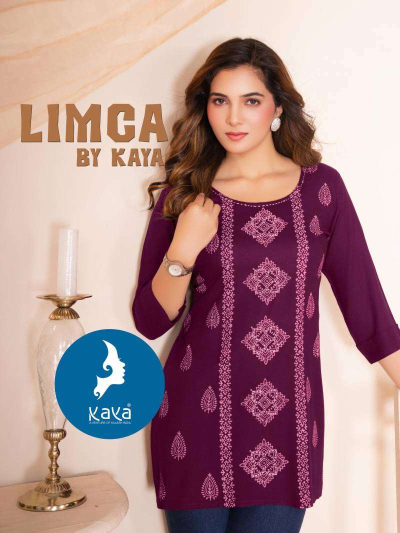 KAYA KURTIS LIMGA WESTERN PRINTED SHORT TOPS CATALOGE WOMEN ...