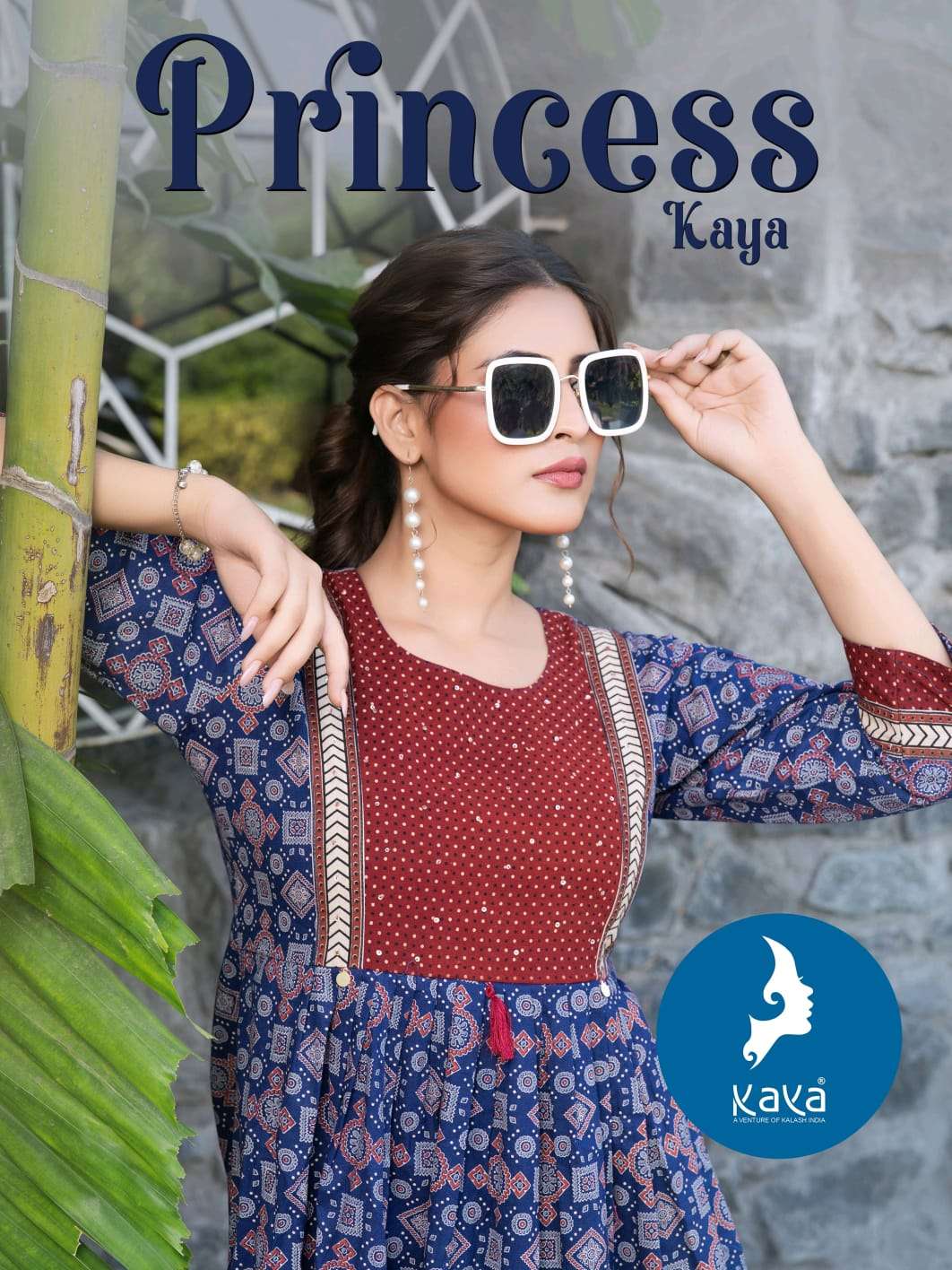 KAYA KURTIS PRINCESS DESI PRINTED KURTI COLLECTION REGULAR W...