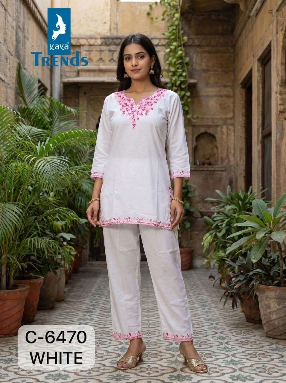 KAYA TRENDS 6470 SUMMER CASUAL LOOK RAYON AARI WORK CORD SET...