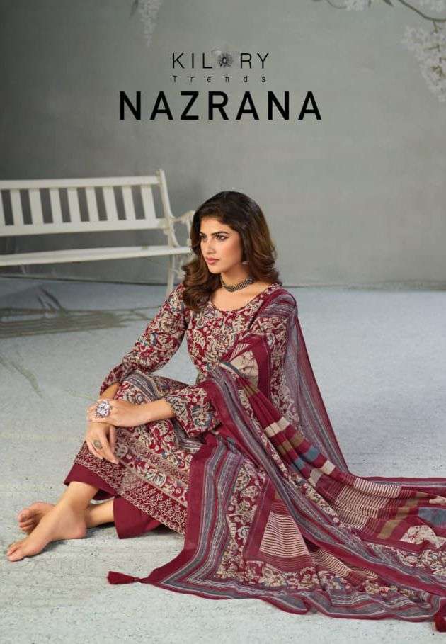 KILORY TRENDS NAZRANA LAWN COTTON DIGITAL PRINT 3 PIECE SUIT...
