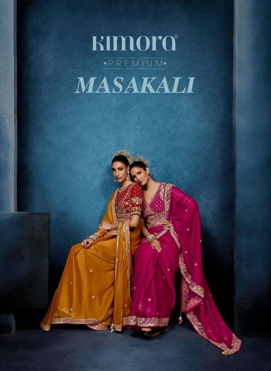 KIMORA MASAKALI FANCY TISSUE BASED FABRIC HEAVY BLOUSE AND S...