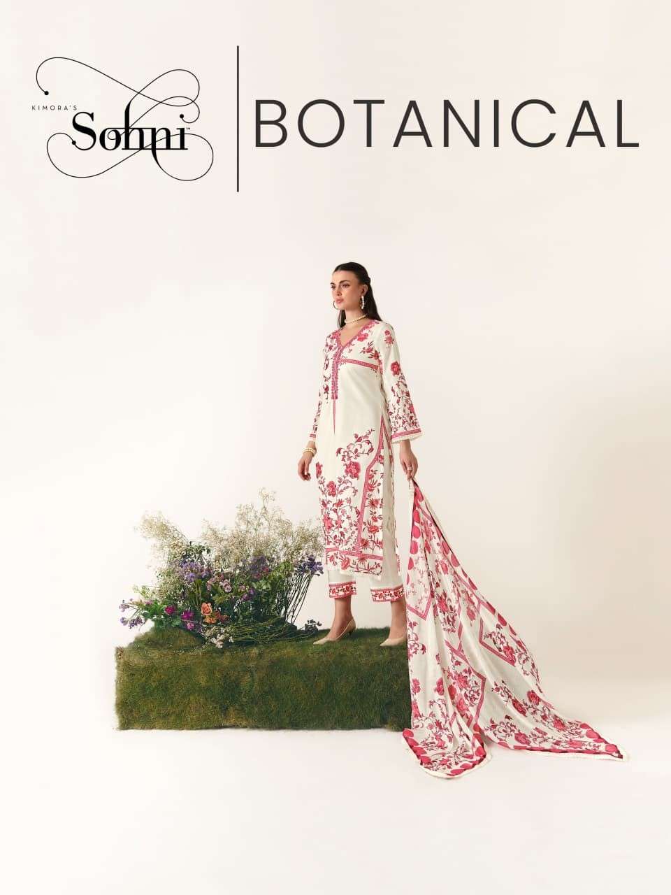 KIMORA SUIT BOTANICAL 771 TO 774 COTTON LAWN DIGITAL PATTERN...