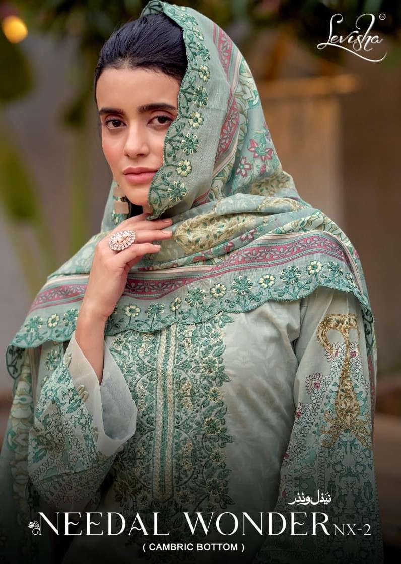 LEVISHA NEEDAL WONDER NX VOL 2 LAWN COTTON PAKISTANI STYLE S...