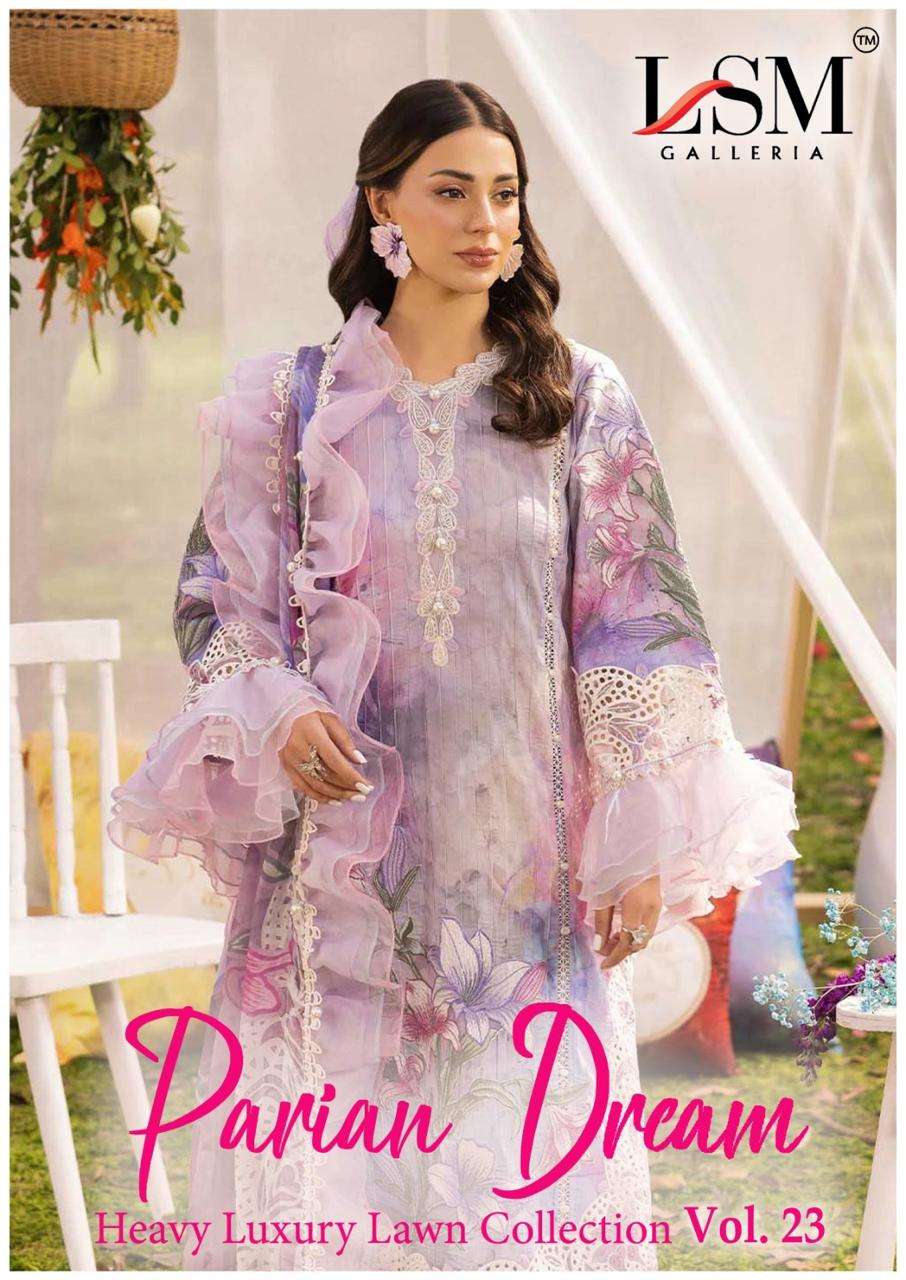 LSM PARIAN DREAM VOL 23 LUXURY LAWN COLLECTION PAKISTANI HIT...