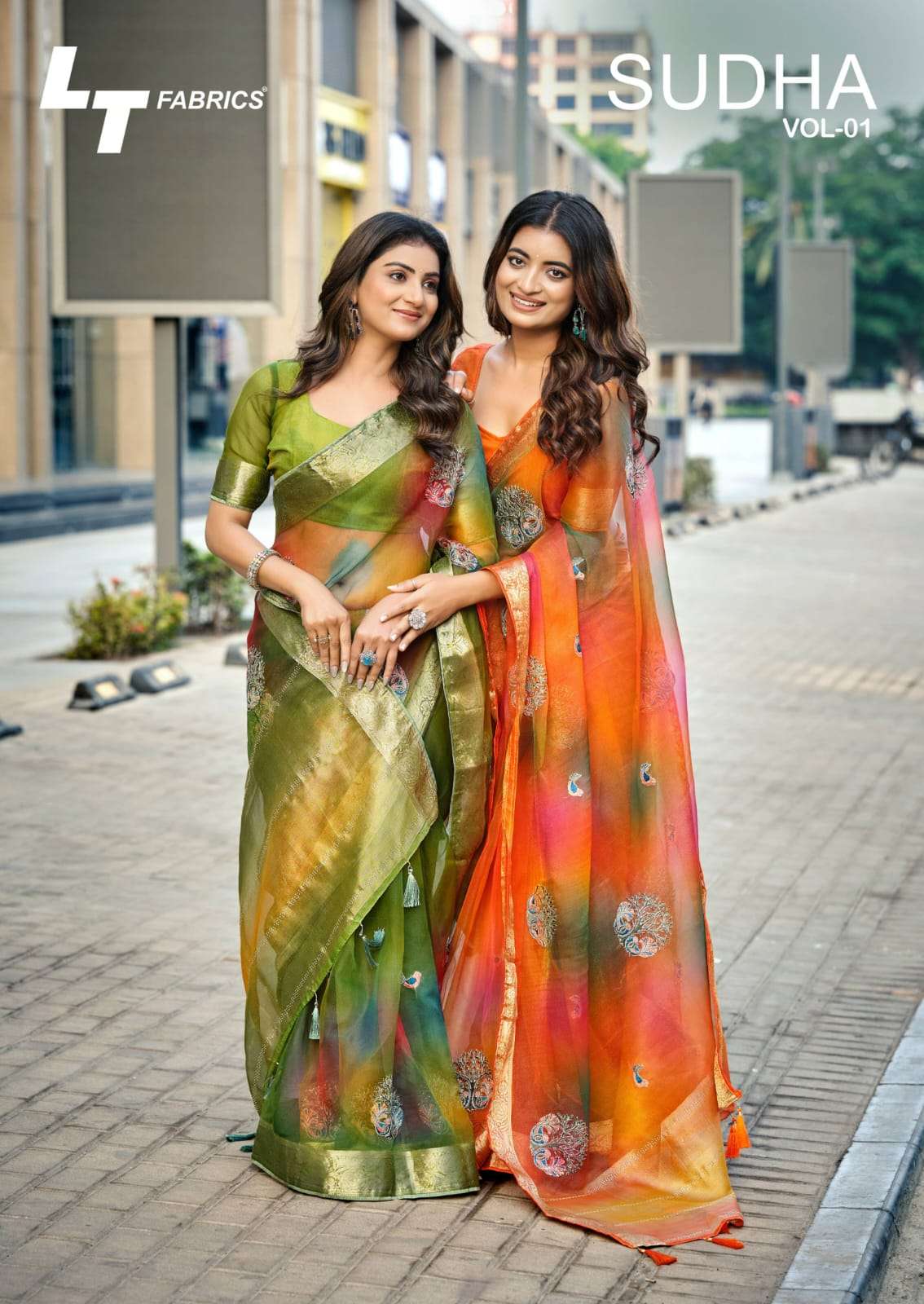 LT FASHION SUDHA KHADI SILK WITH EMBROIDERY & SWAROVSKI WORK...