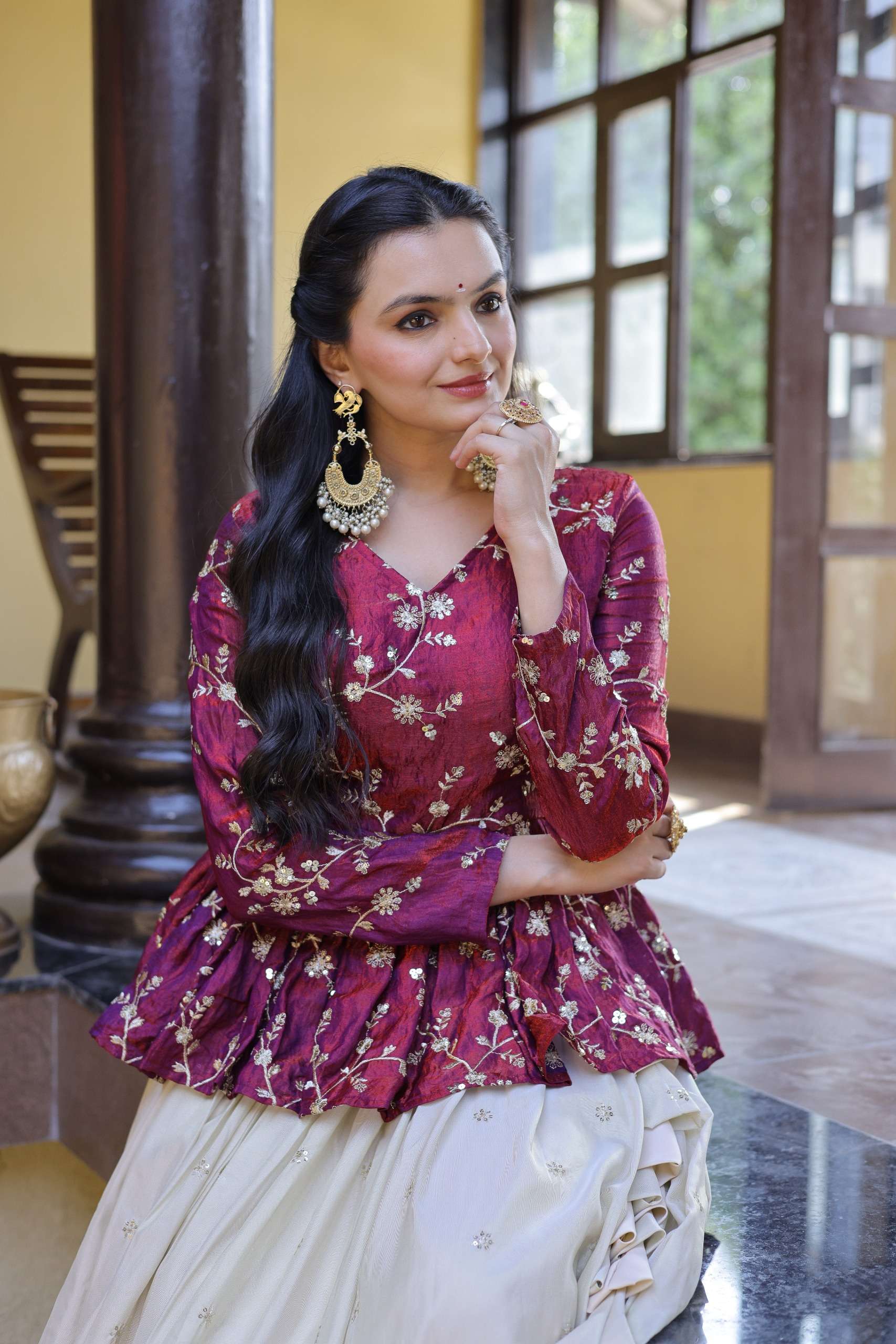 LW 7163 READYMADE CROP TOP SET COSMOS SEQUENCE WORK LEHENGA ...