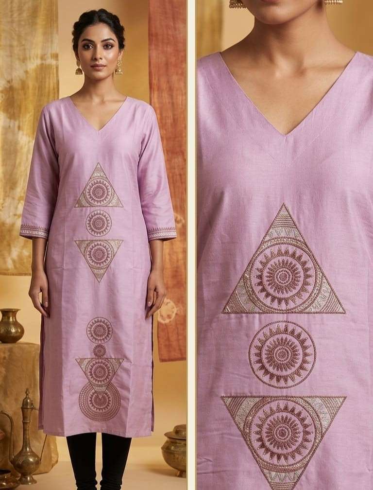 LYCY CHERRY DESI LOOK COTTON PRINTED LONG KURTI COLLECTION W...