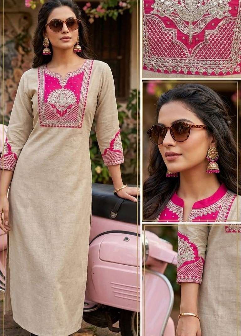 LYCY VENILLA SUMMER FANCY KURTI COLLECTION REGULAR BASE CLOT...