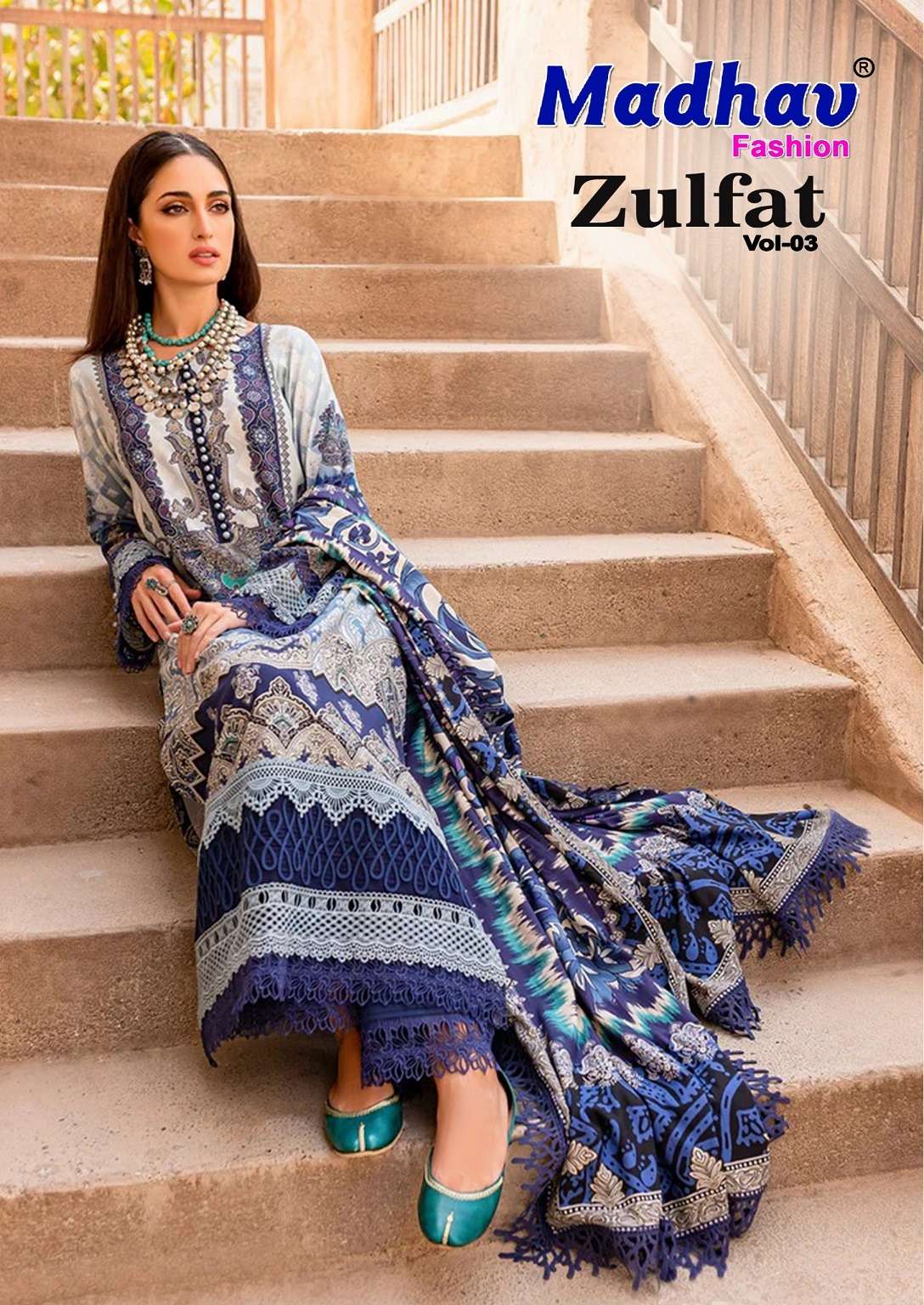 MADHAV FASHION ZULFAT VOL 3 KARACHI READYMADE KURTI PANT WIT...