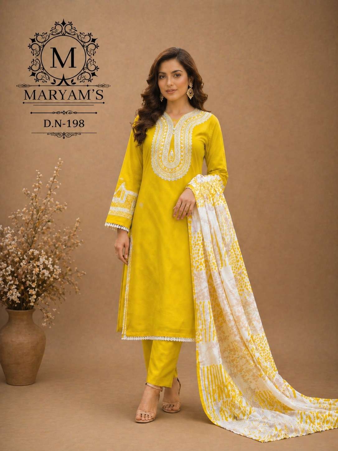 MARYAMS 198 EXCLUSIVE PAKISTANI FESTIVAL WEAR GEORGETTE HEAV...