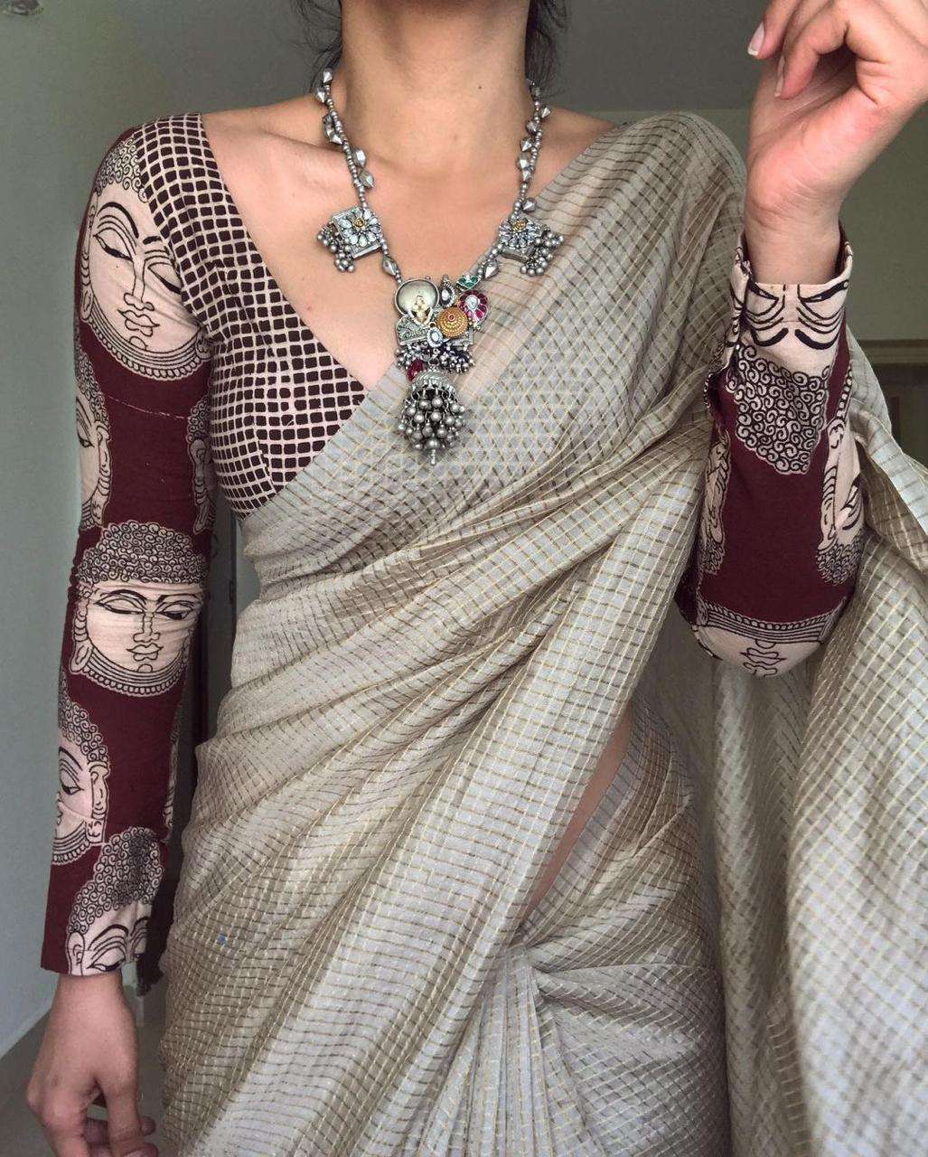 massive saving fancy Chanderi Cotton super fabric saree whol...