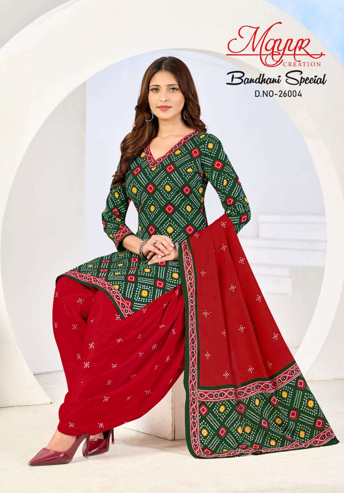MAYUR BANDHANI SPECIAL VOL 26 SUMMER COTTON PRINTED DRESS LA...