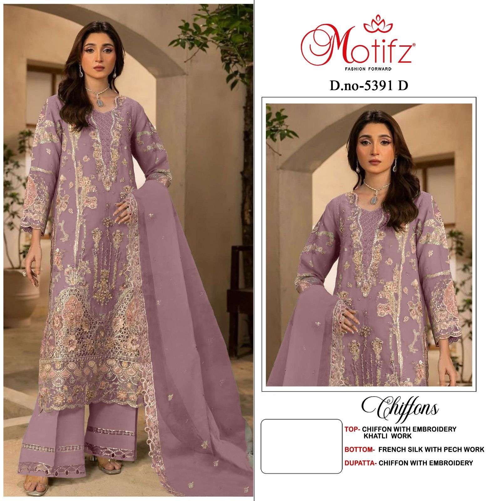MOTIFZ 5391 SIFFON WITH EMBROIDERY SUIT LIKE PAKISTANI DRESS...