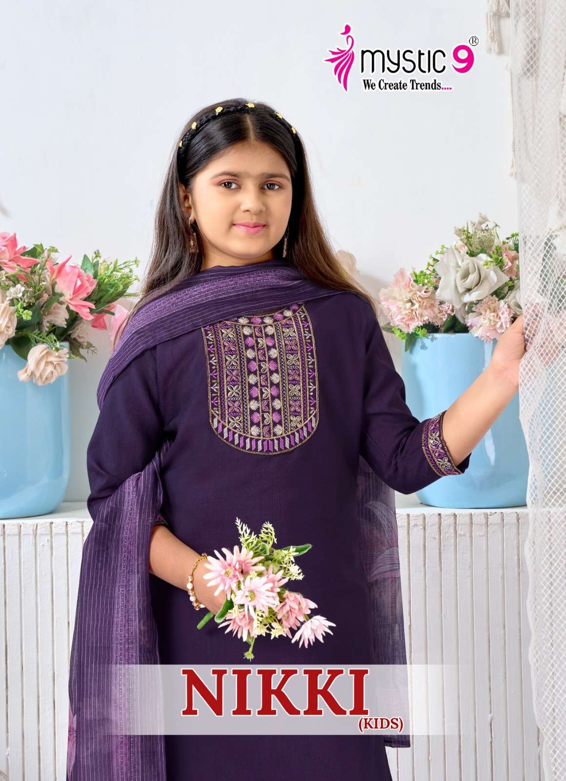 MYSTIC 9 NIKKI KIDS VOL 2 DYED VERTICAN KIDS STRAIGHT CUT CA...