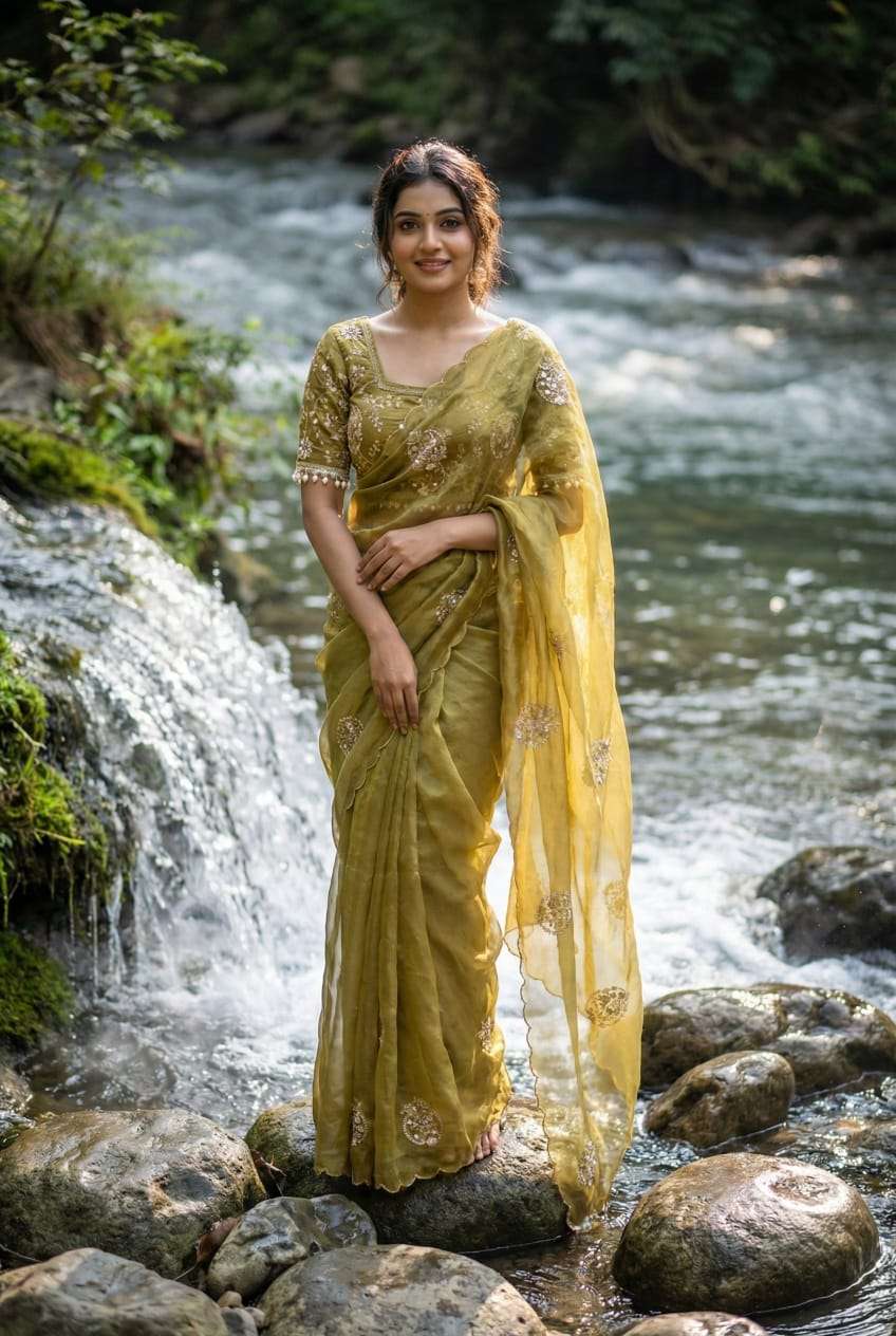 Naina Very Soft and Elegant rich look space silk fancy fabr...